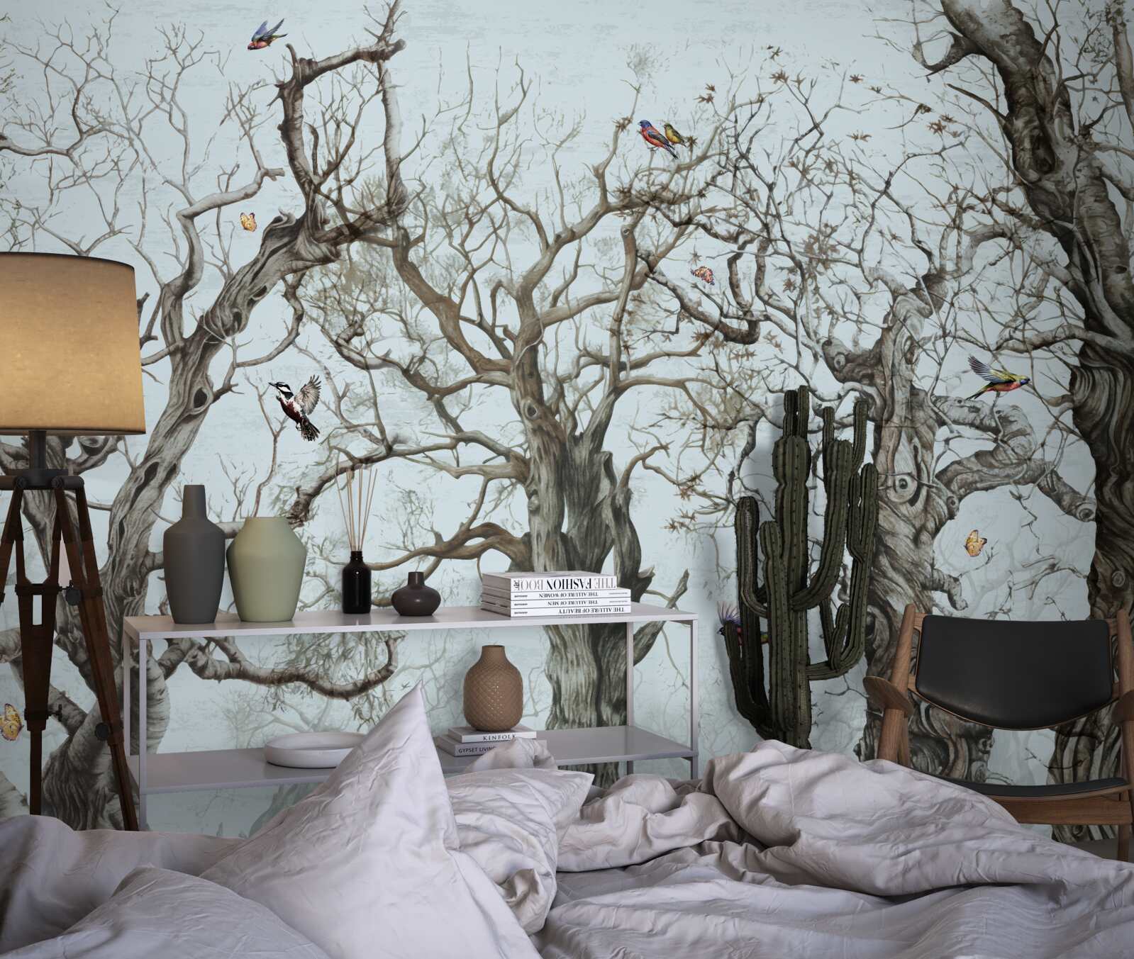 Фотошпалери дерева восени, які скинули листя