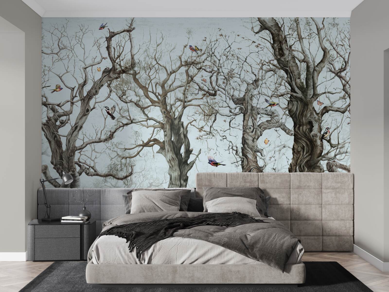 Фотошпалери дерева восени, які скинули листя