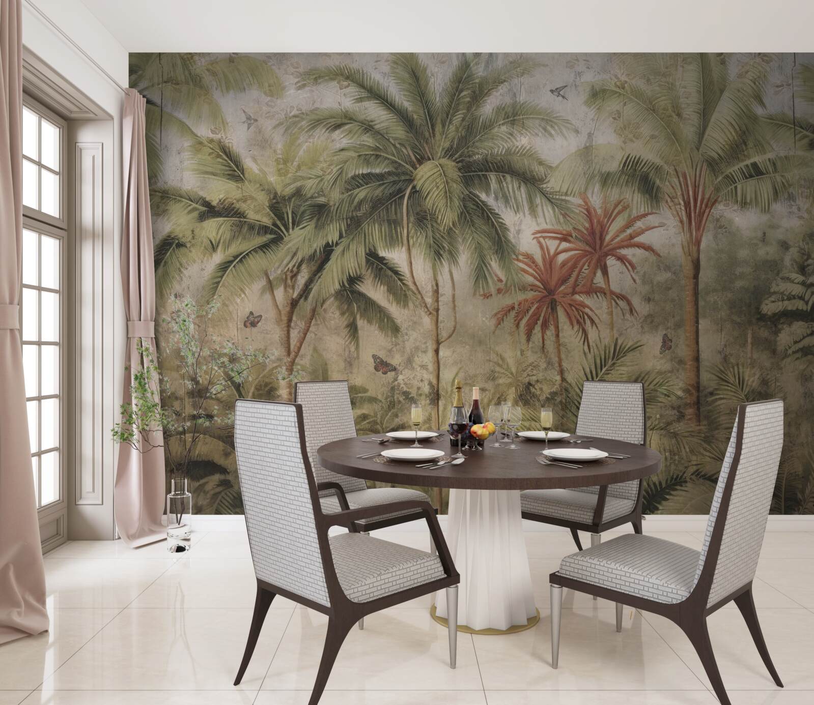 Фотошпалери пальми в тропіках після дощової погоди