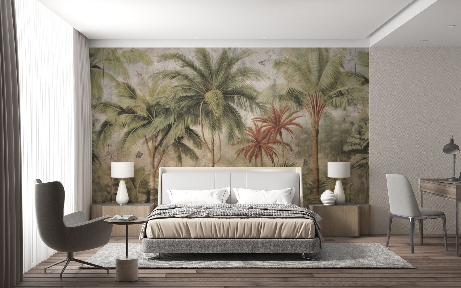 Фотошпалери пальми в тропіках після дощової погоди