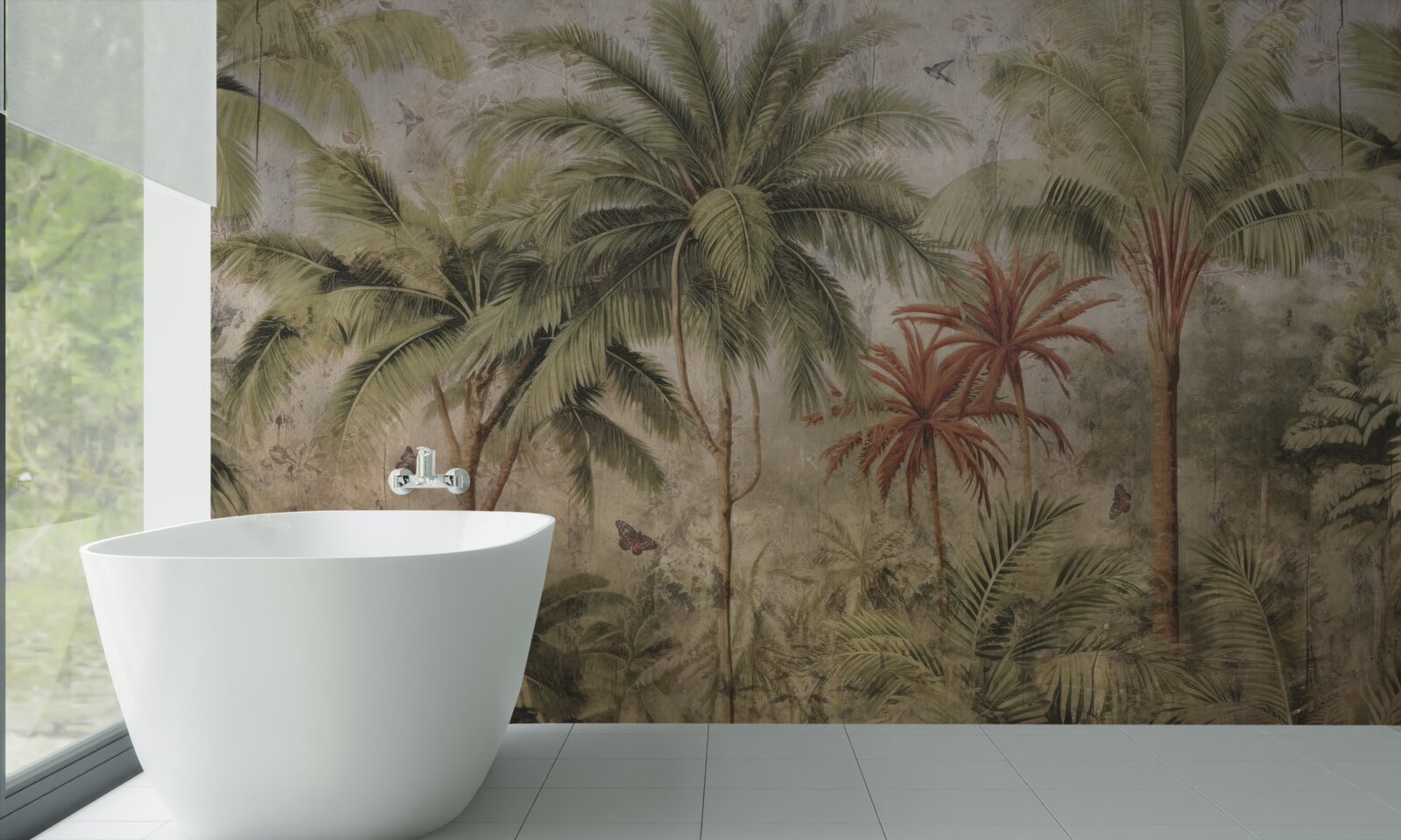 Фотошпалери пальми в тропіках після дощової погоди