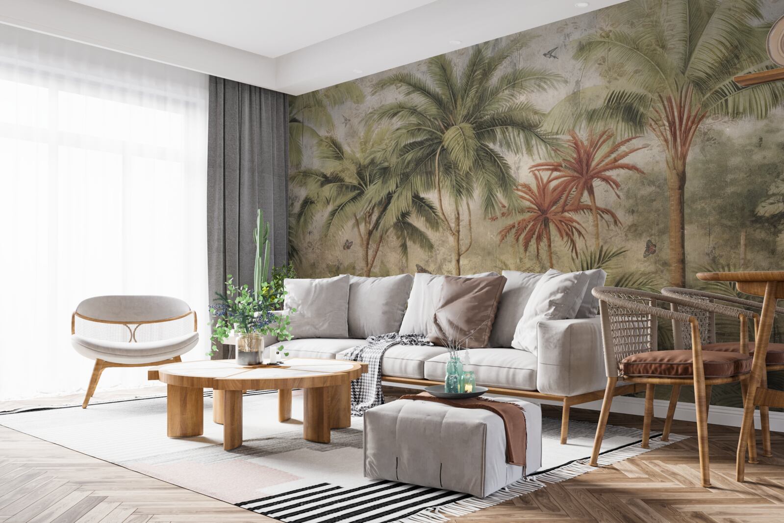 Фотошпалери пальми в тропіках після дощової погоди