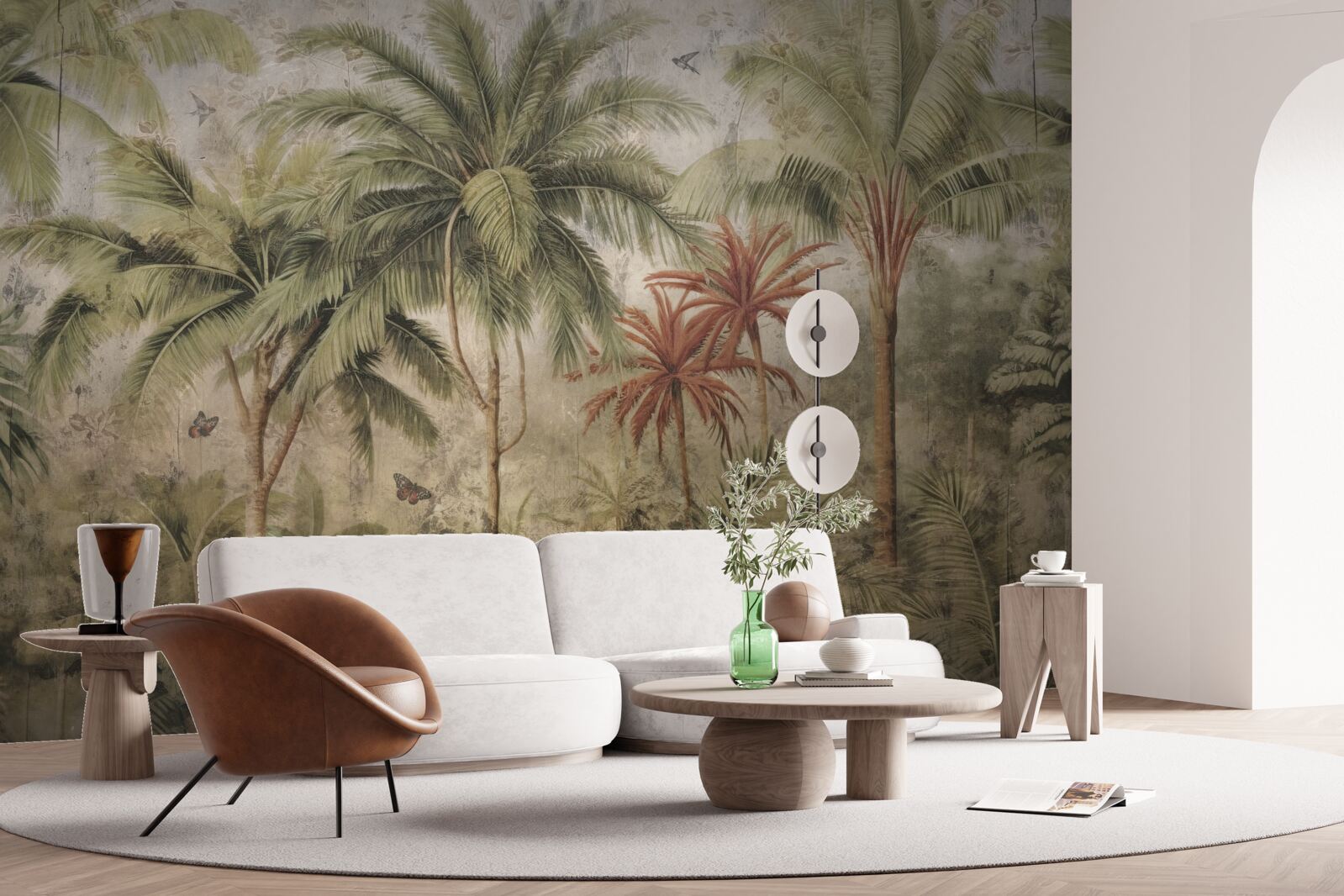 Фотошпалери пальми в тропіках після дощової погоди