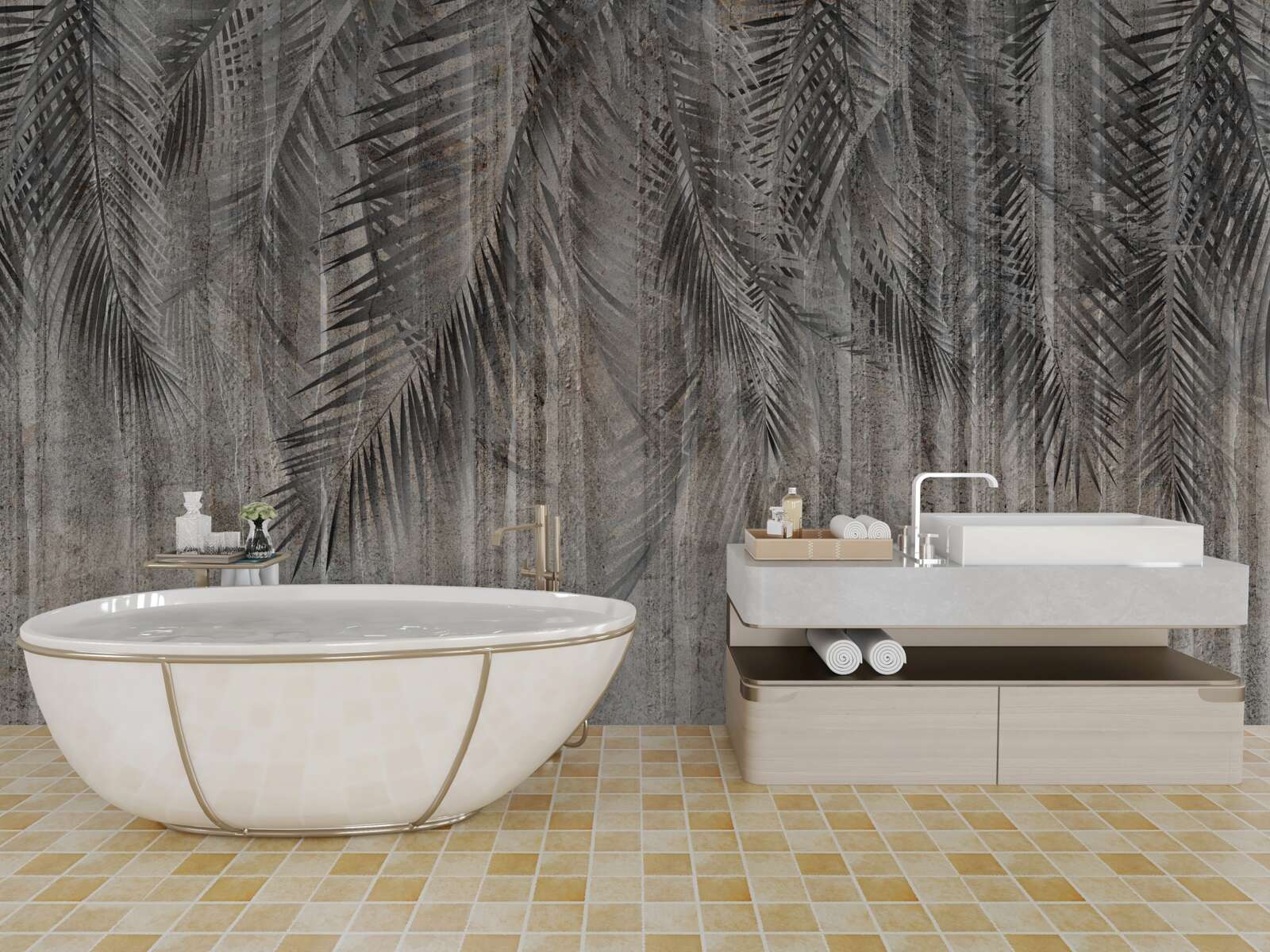 Фотошпалери опадає листя хвойних дерев