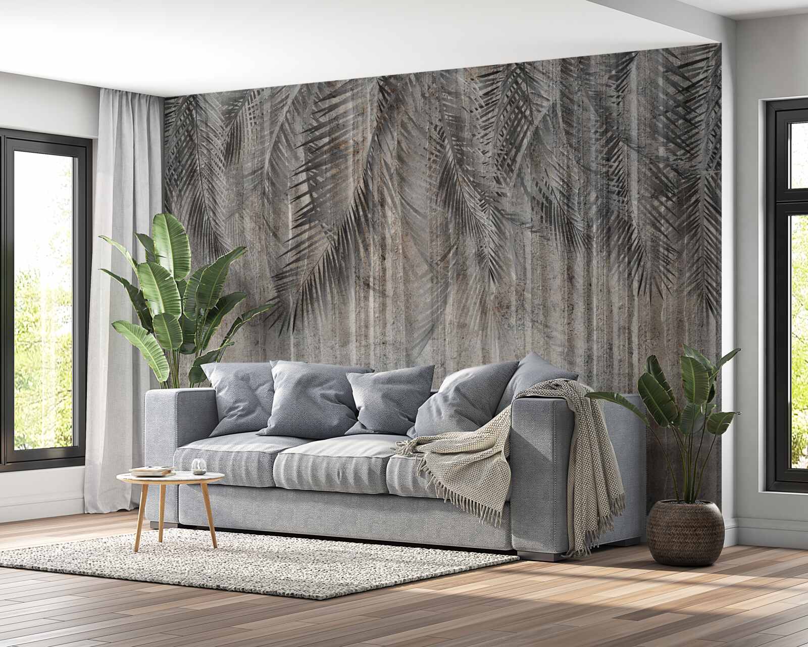 Фотошпалери опадає листя хвойних дерев