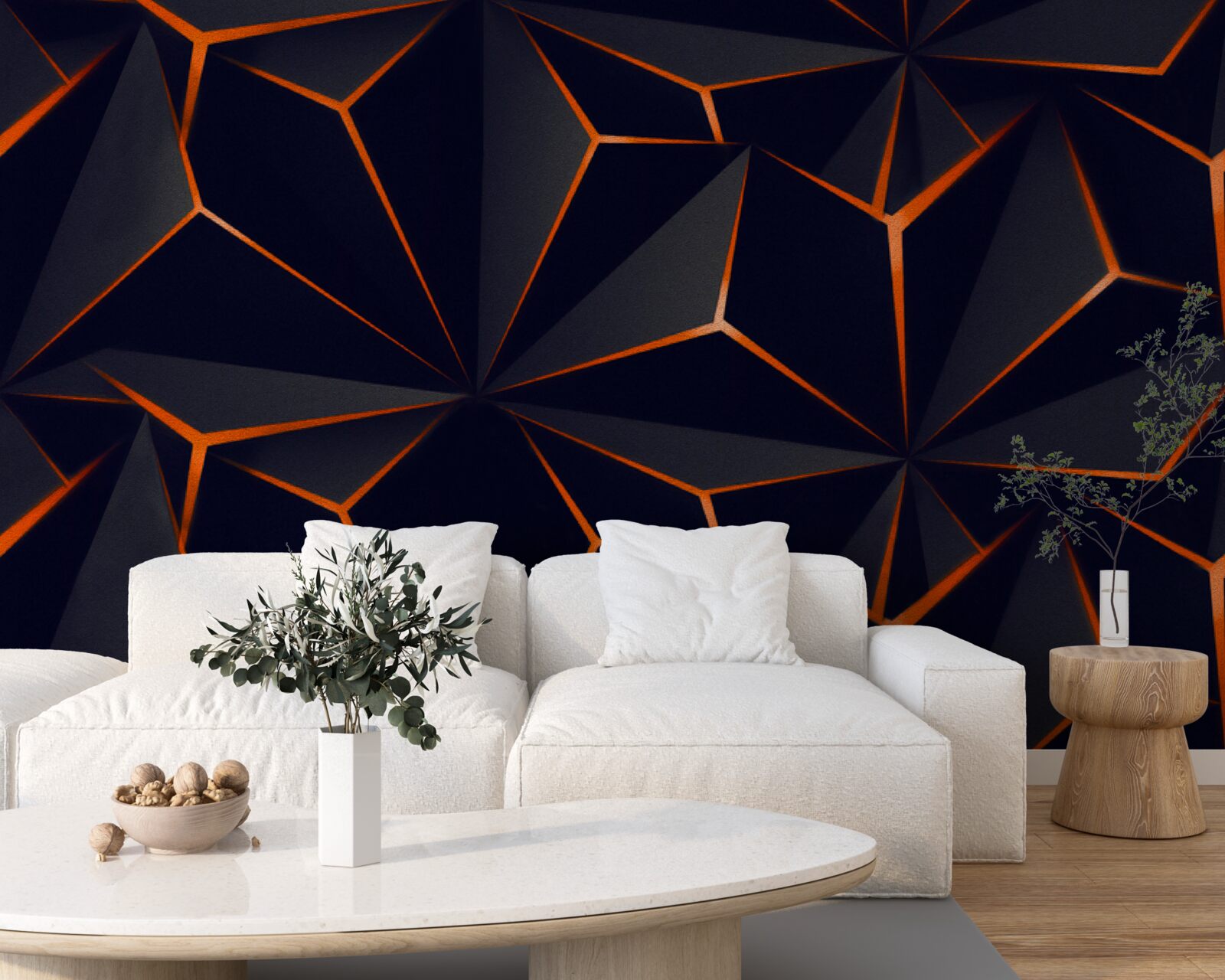 Фотошпалери піраміди чорні з червоними гранями