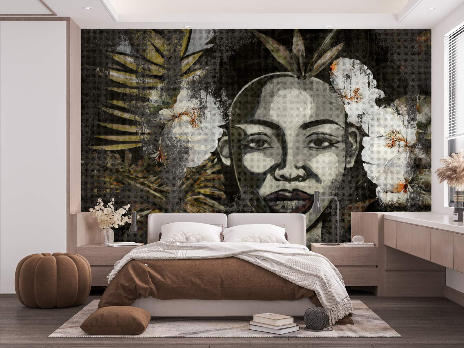 Фотошпалери Африканська жінка в тропічному лісі