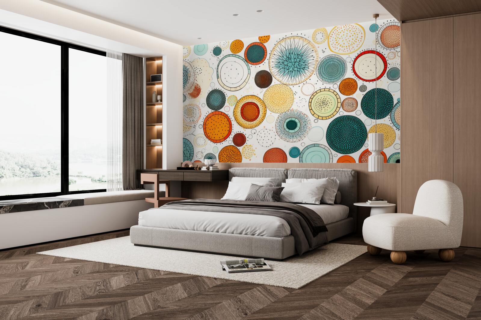 Фотошпалери гуртки та секції абстрактного стилю