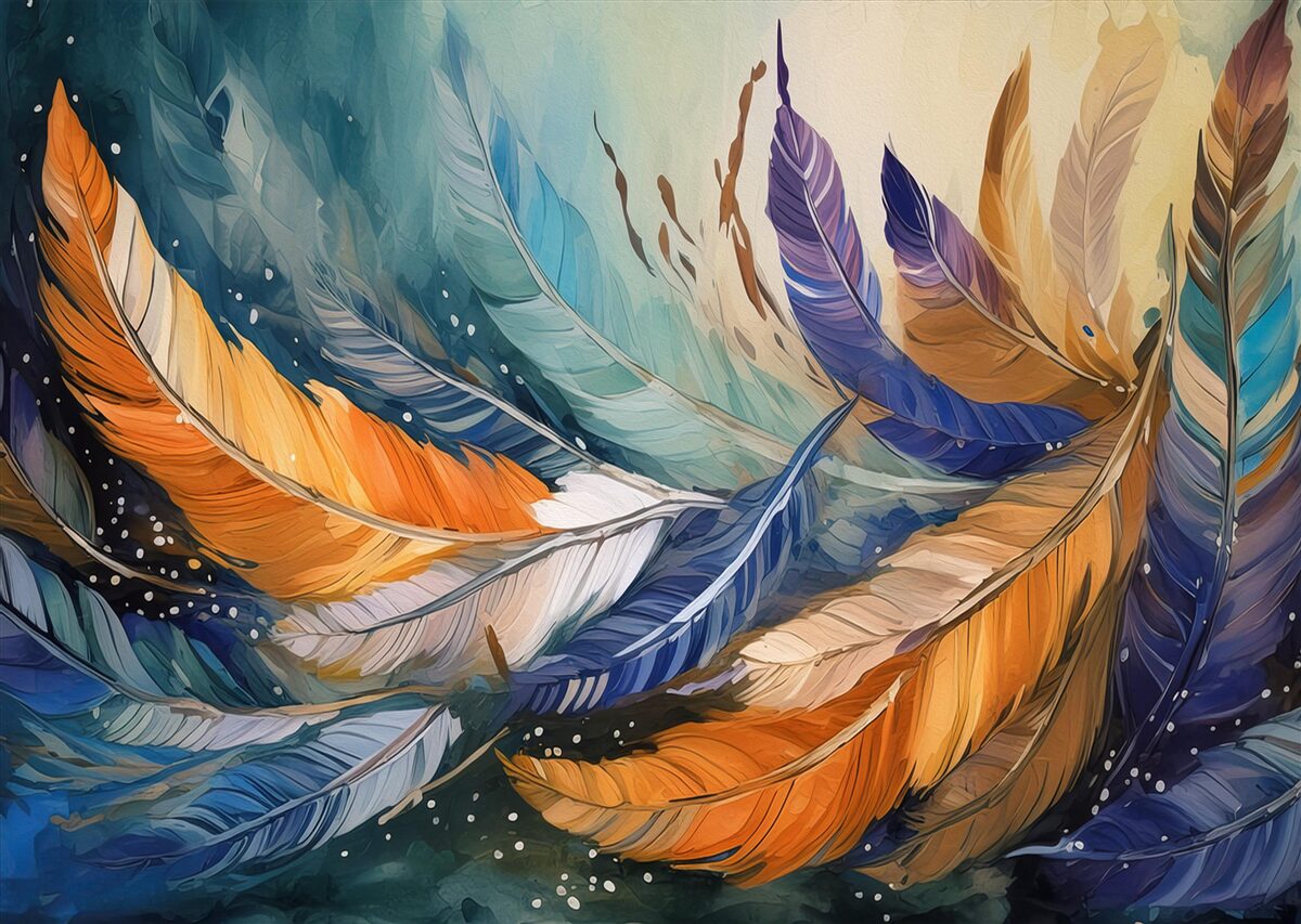 Фотошпалери яскраве осіннє листя танцює на вітрі