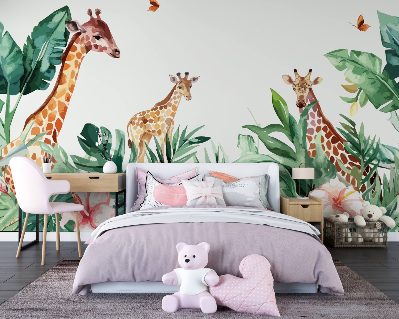 Фотошпалери Жираф гуляє по джунглях