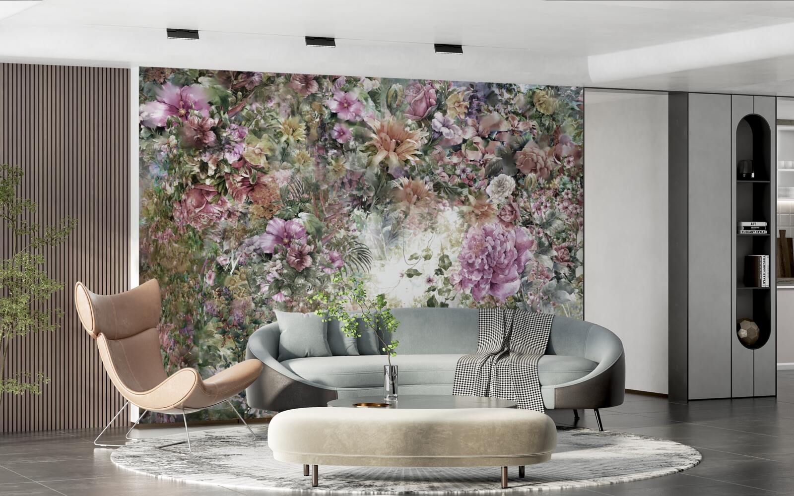 Фотошпалери густа зелень у саду