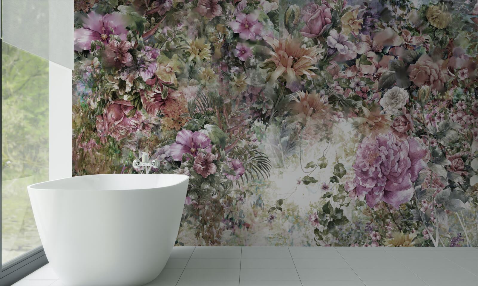 Фотошпалери густа зелень у саду