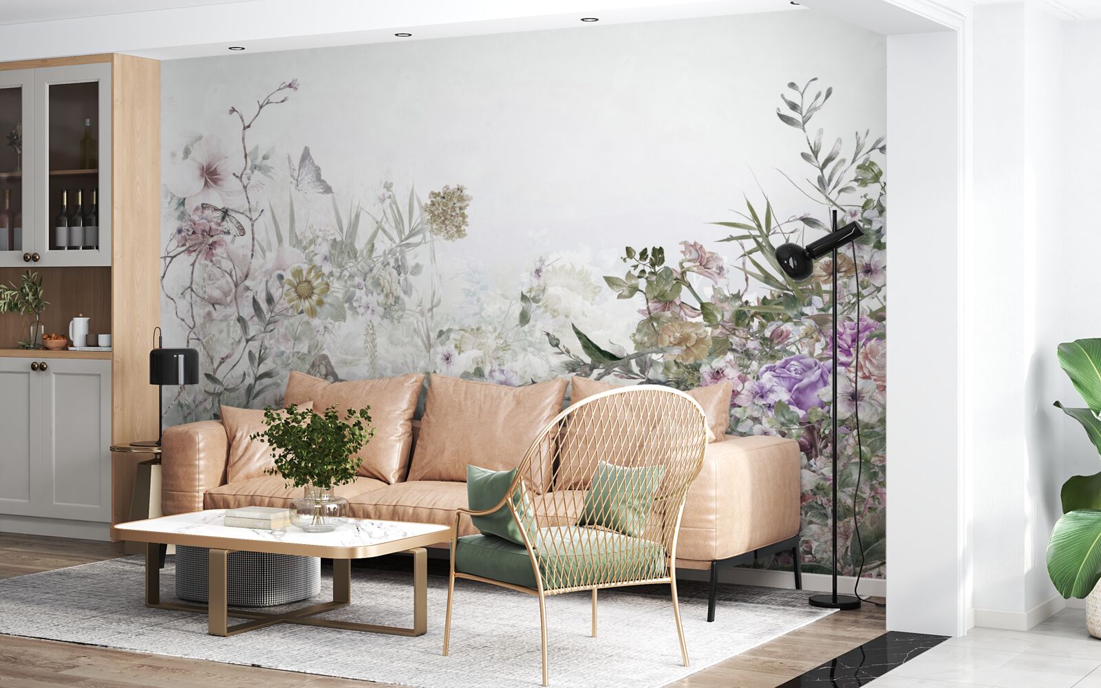 Фотошпалери літній сад біля будинку