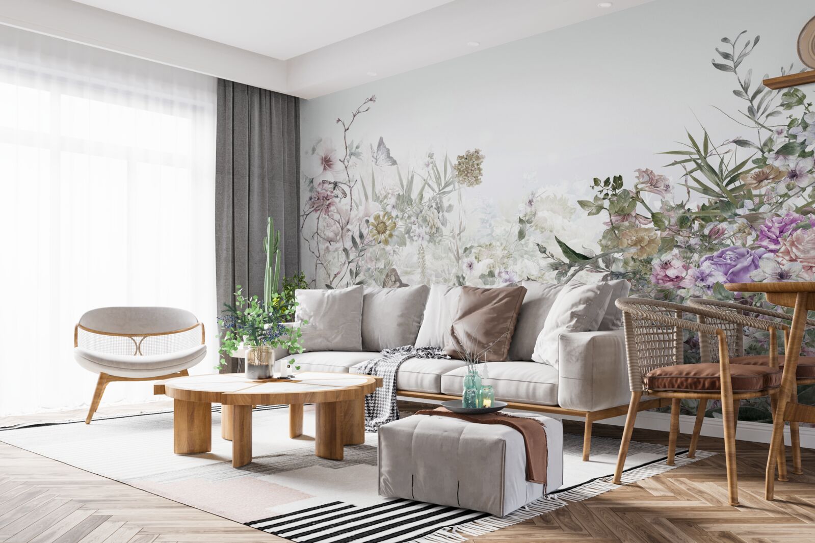 Фотошпалери літній сад біля будинку