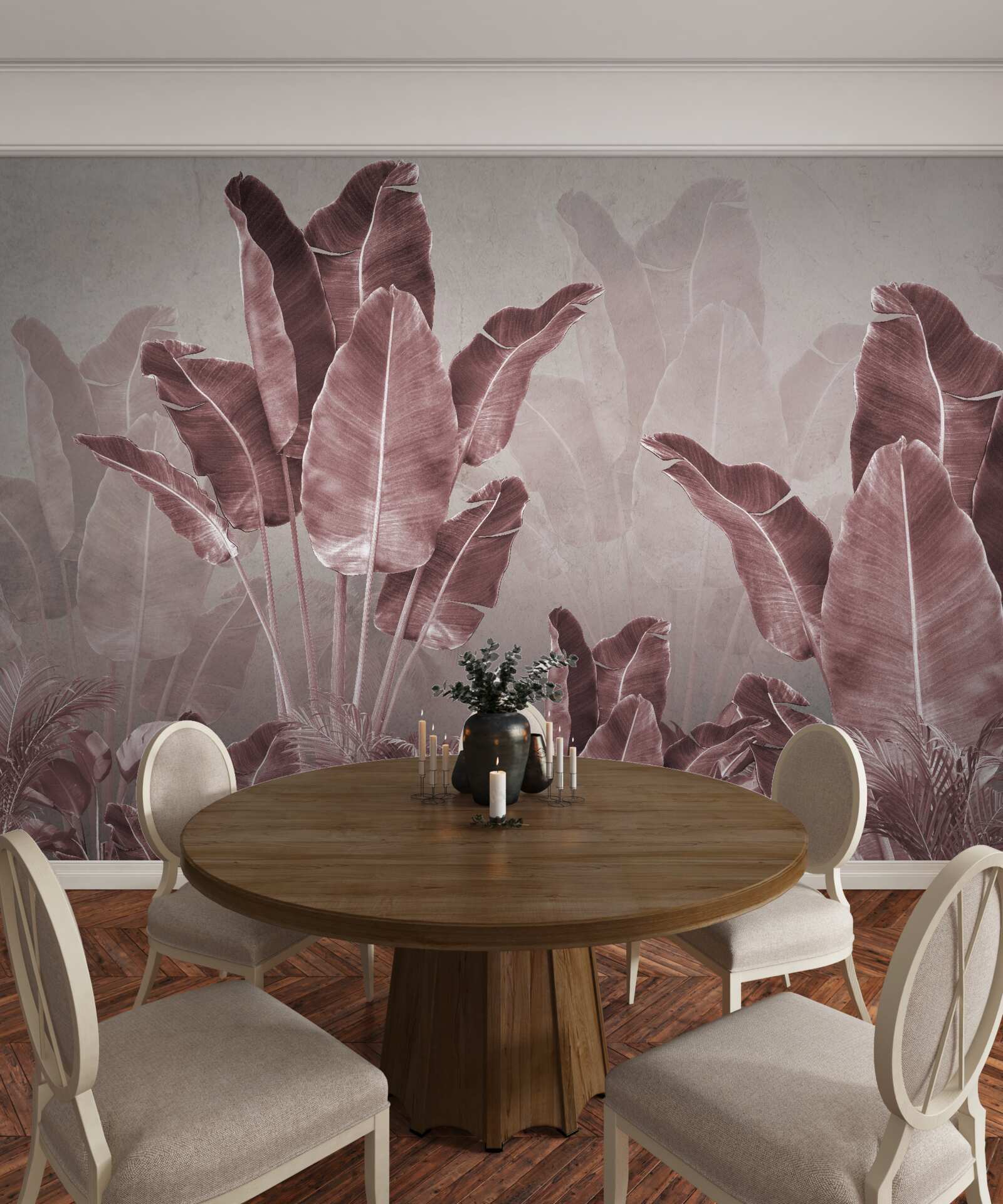 Фотошпалери високе пальмове листя червоне