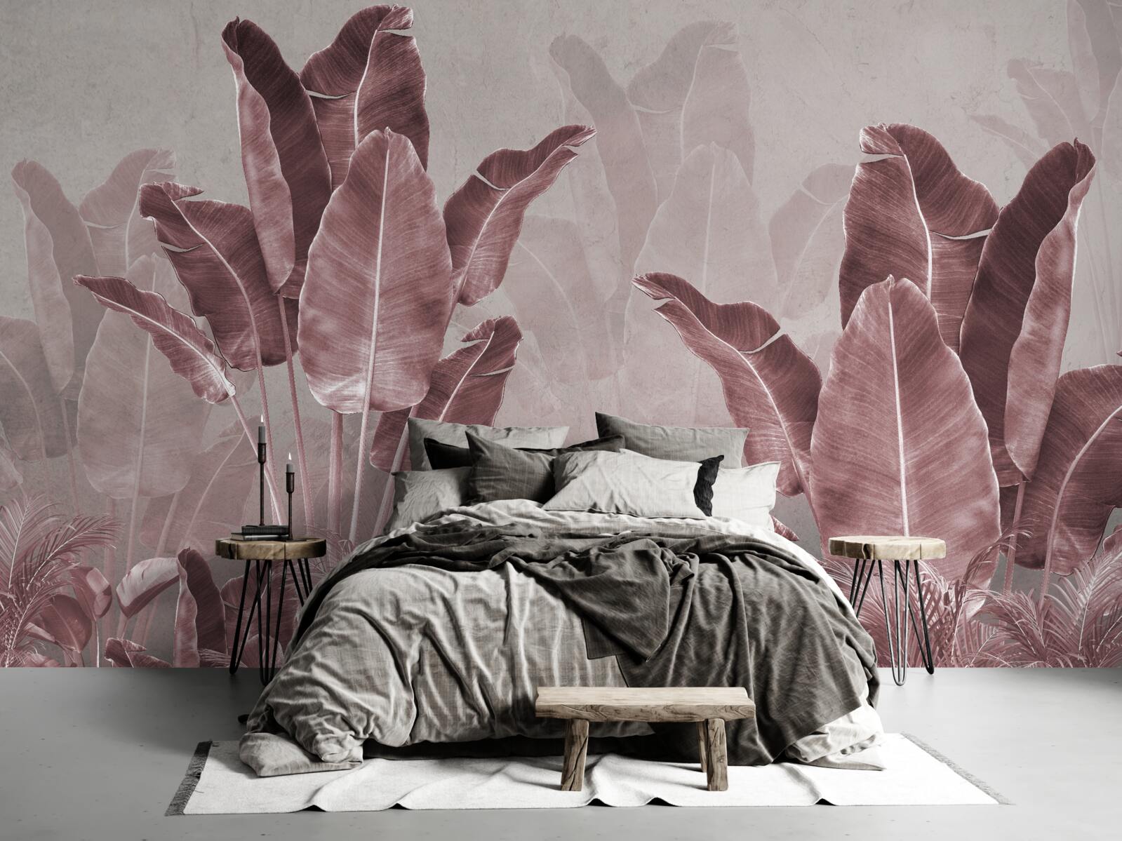 Фотошпалери високе пальмове листя червоне