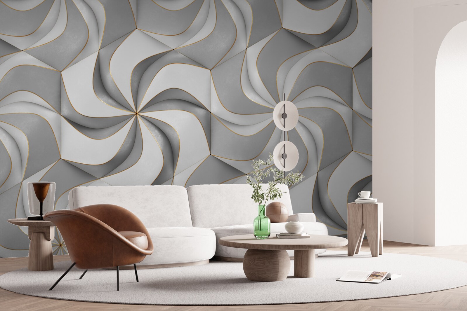 Фотошпалери крутяться сірі колеса