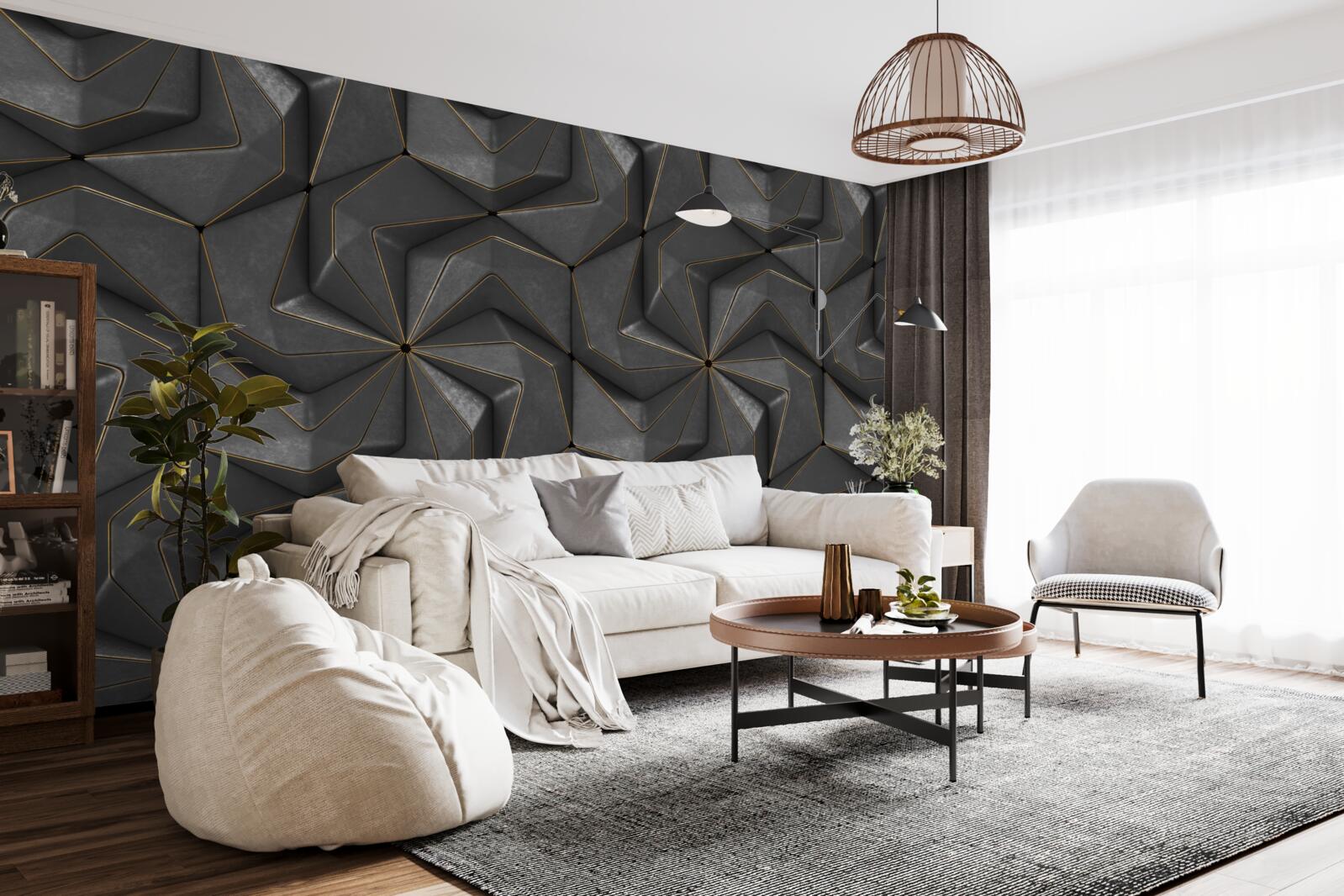 Фотошпалери тло з чорних геометричних фігур