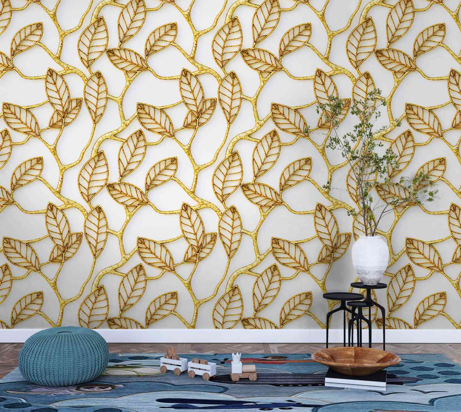 Фотошпалери текстура золотої фольги