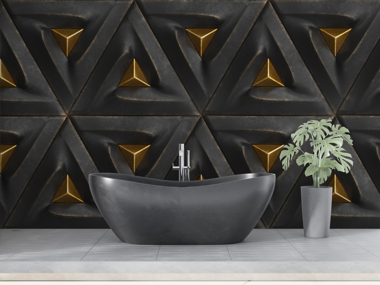 Фотошпалери трикутники з золотими центрами