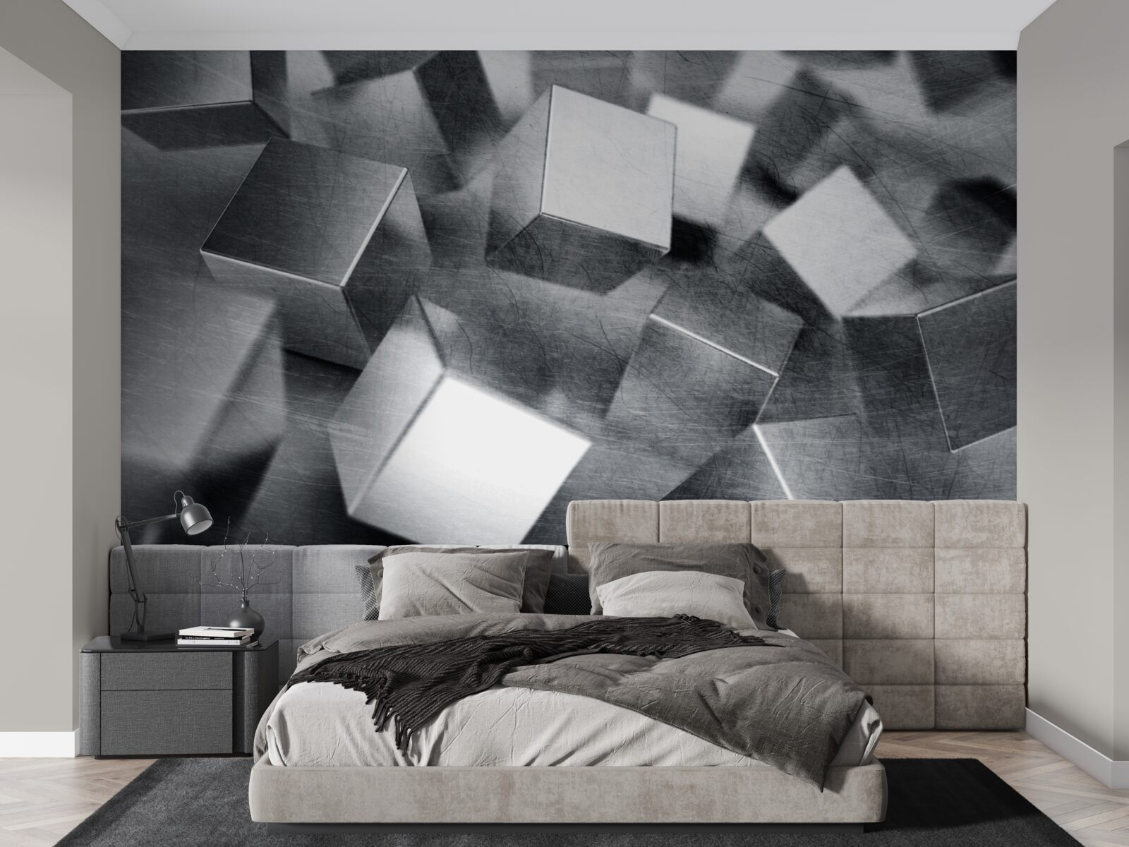 Фотошпалери куби зі сталі