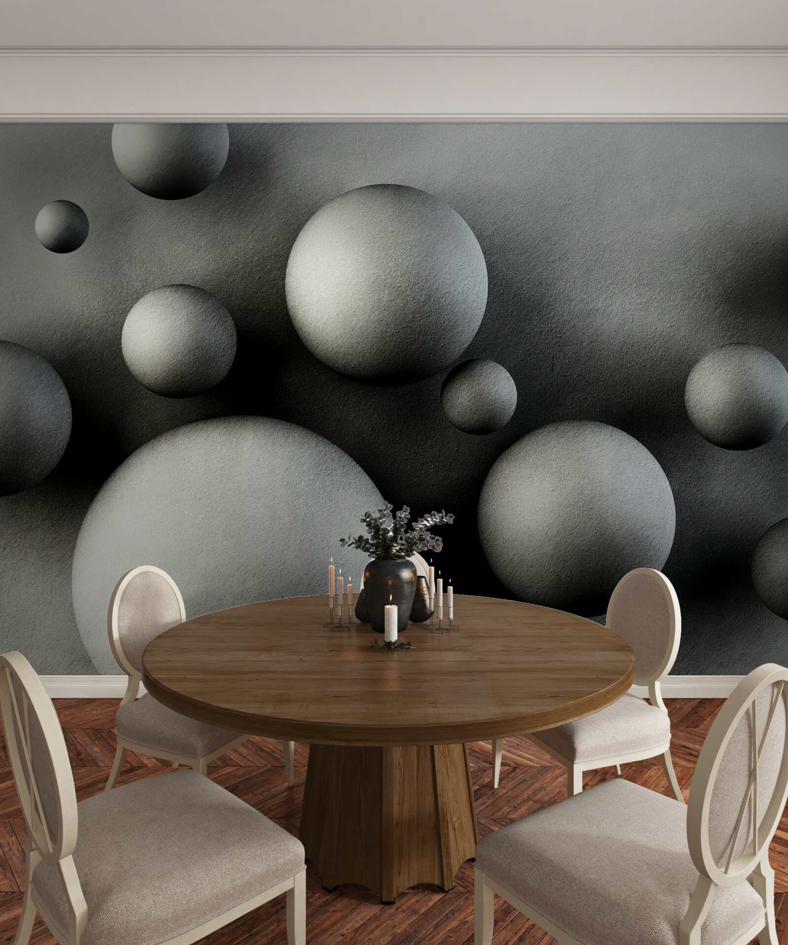 Фотошпалери левітуючі щільні кулі