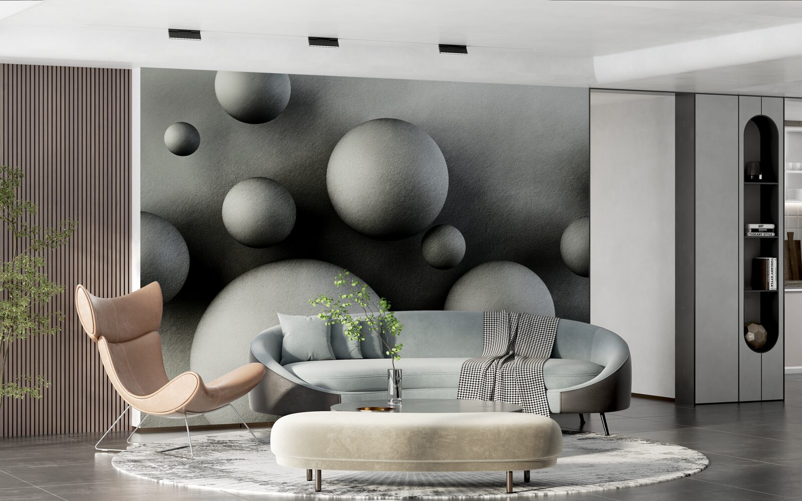 Фотошпалери левітуючі щільні кулі