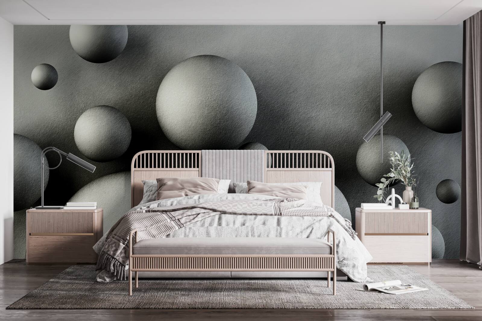 Фотошпалери левітуючі щільні кулі