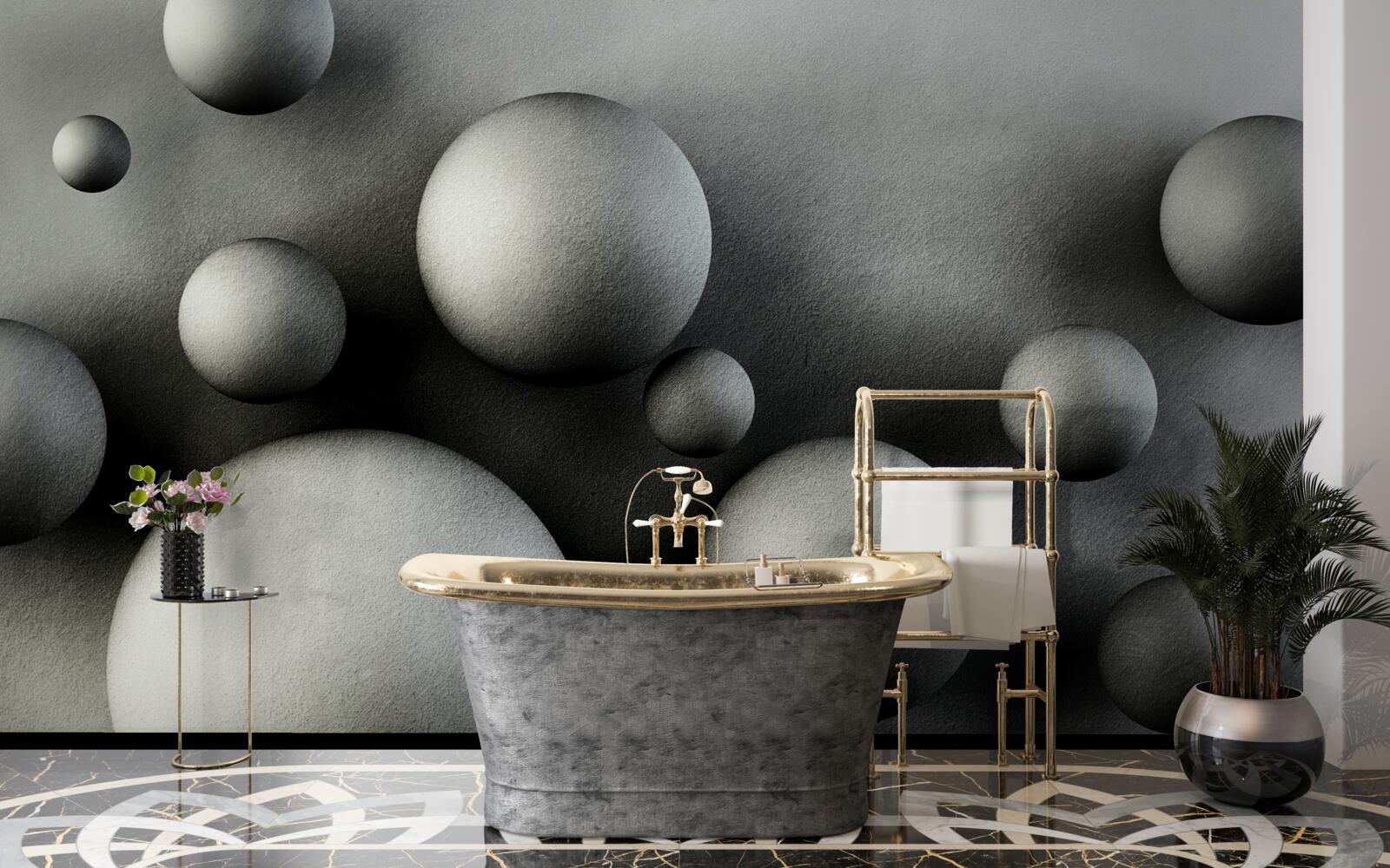 Фотошпалери левітуючі щільні кулі