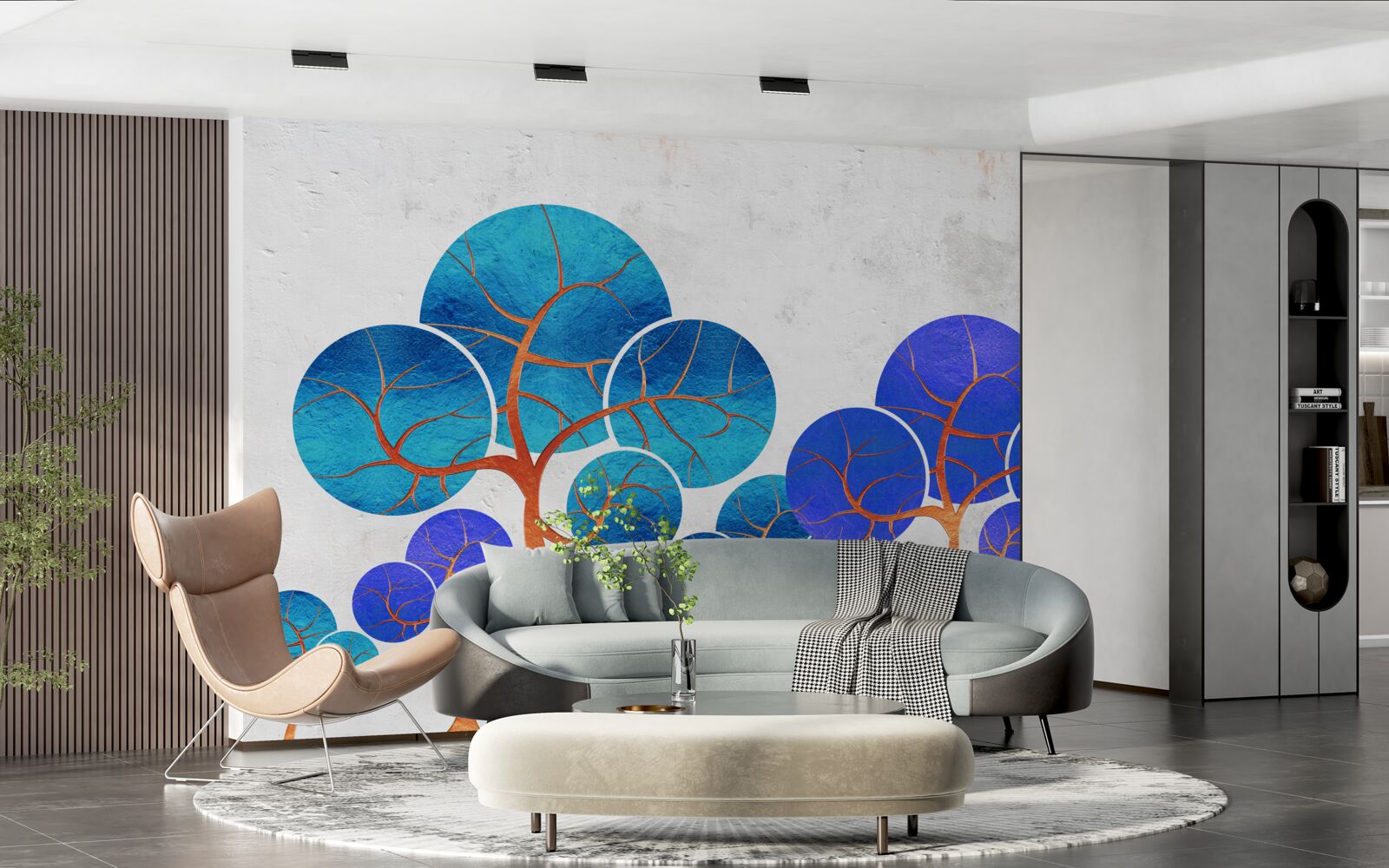 Фотошпалери квітучі верхівки дерев абстрактні