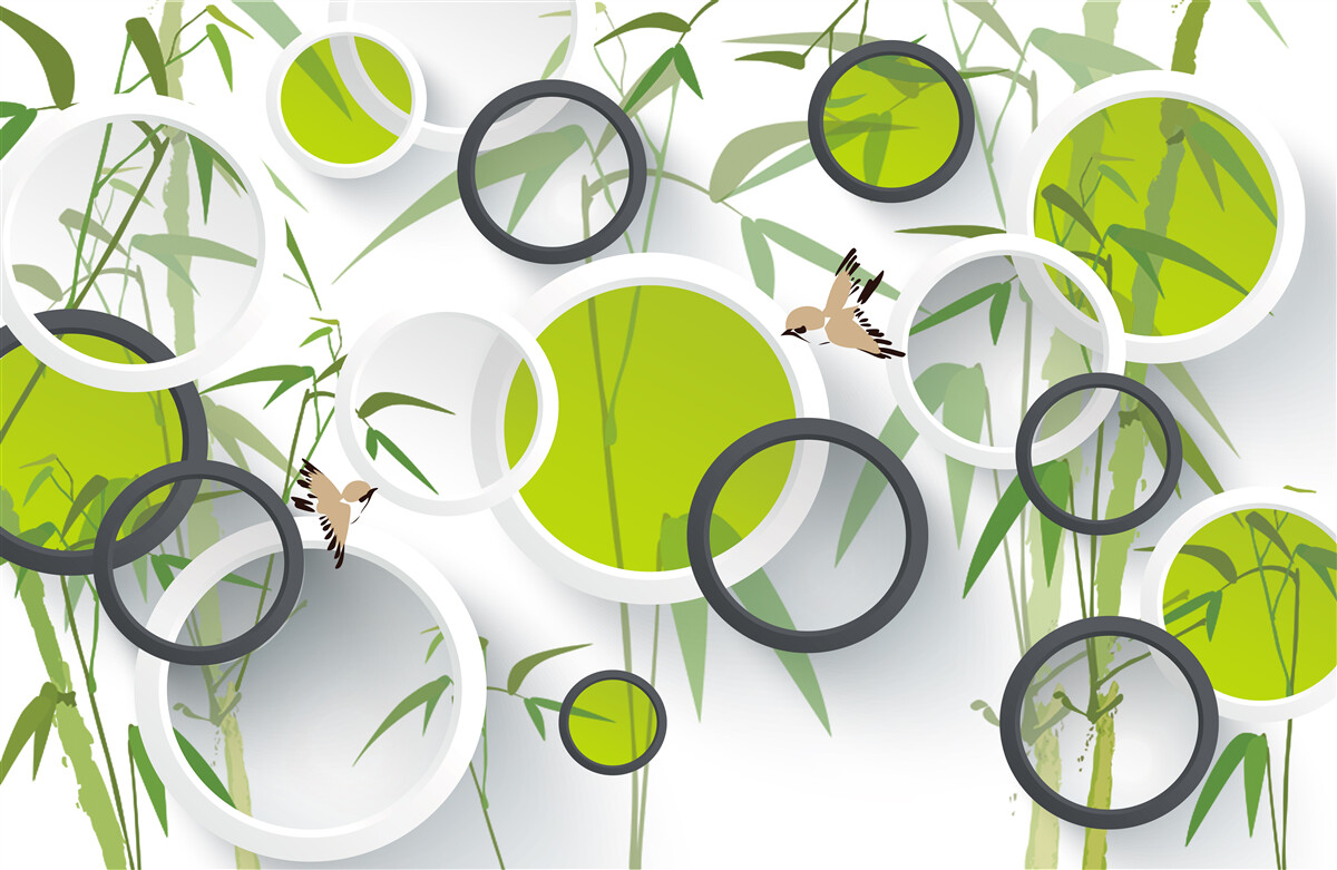 Фотошпалери кола на рослинах і птахах