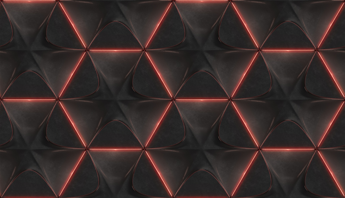 Фотошпалери п'ятикутники з червоними сторонами однакової довжини