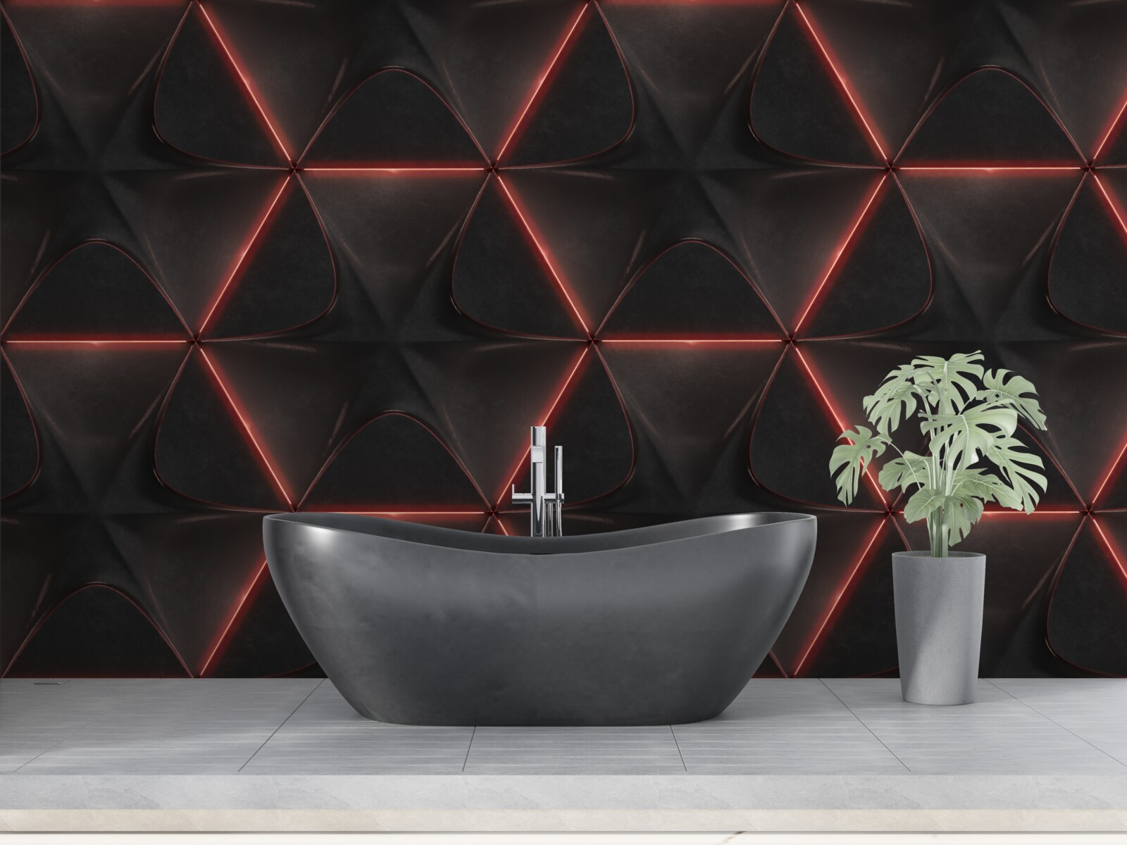 Фотошпалери п'ятикутники з червоними сторонами однакової довжини