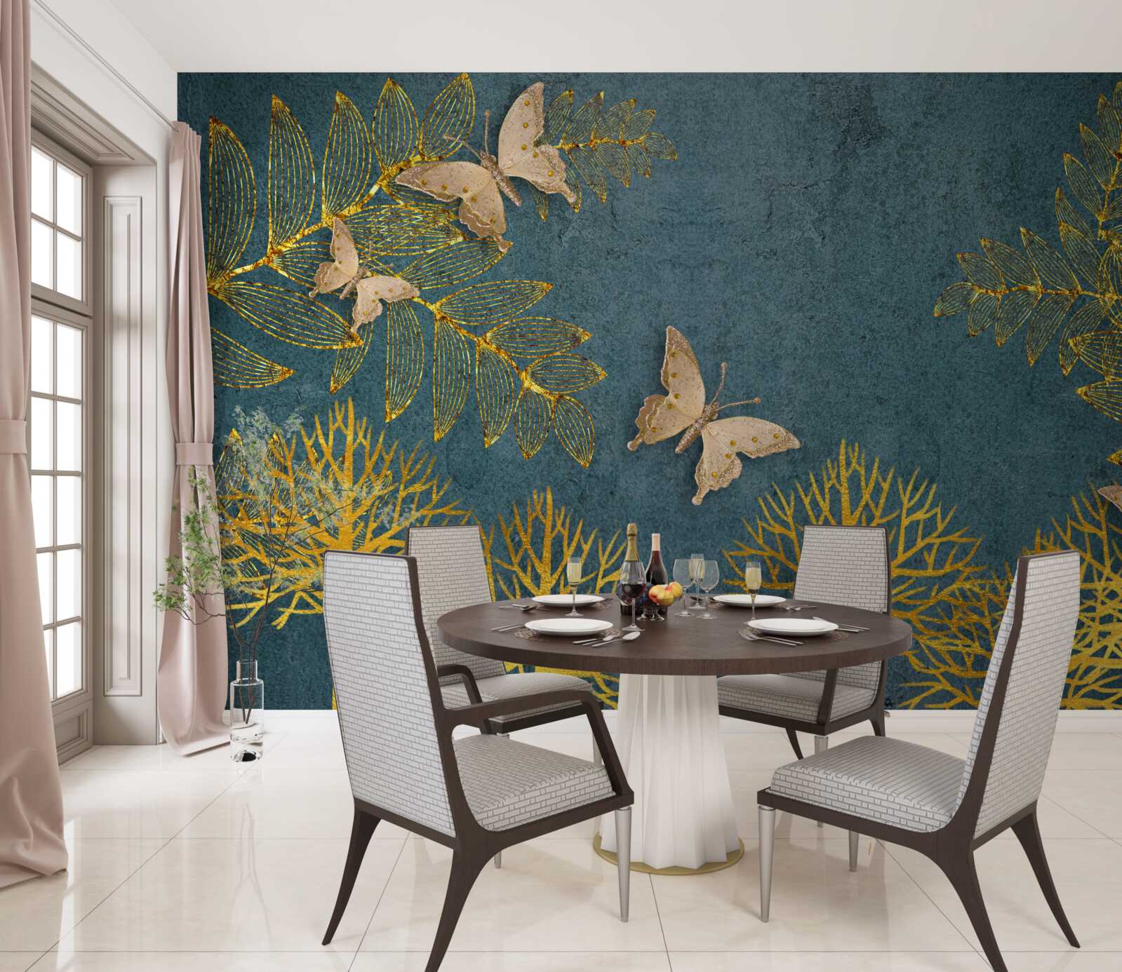 Фотошпалери ліс, повний золота і темряви