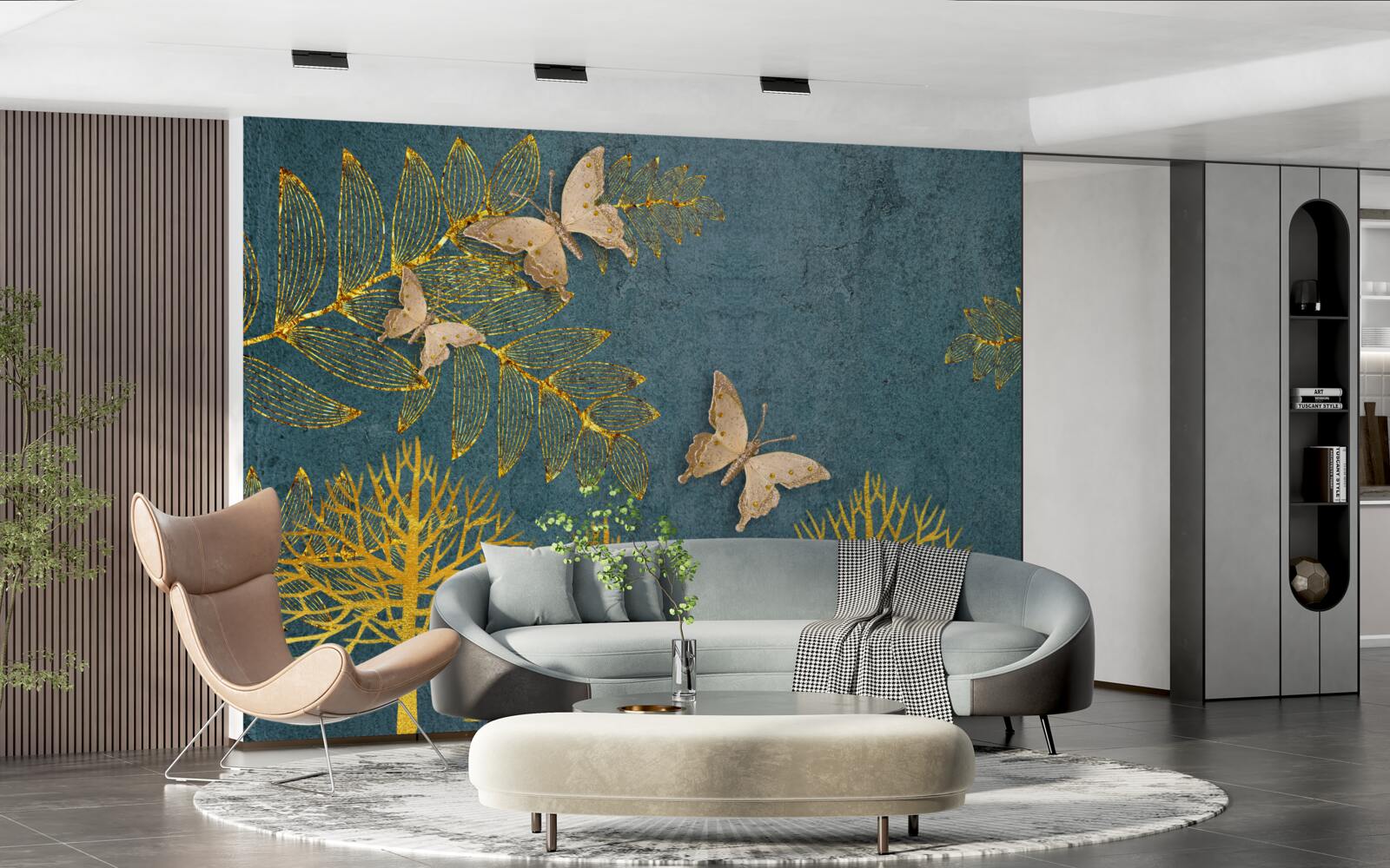 Фотошпалери ліс, повний золота і темряви