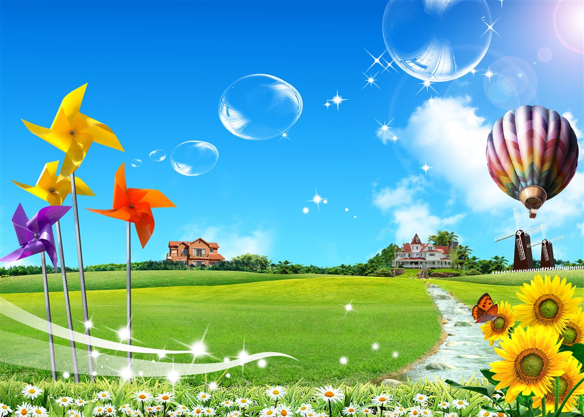 Фотошпалери в літній день стежка зеленіє