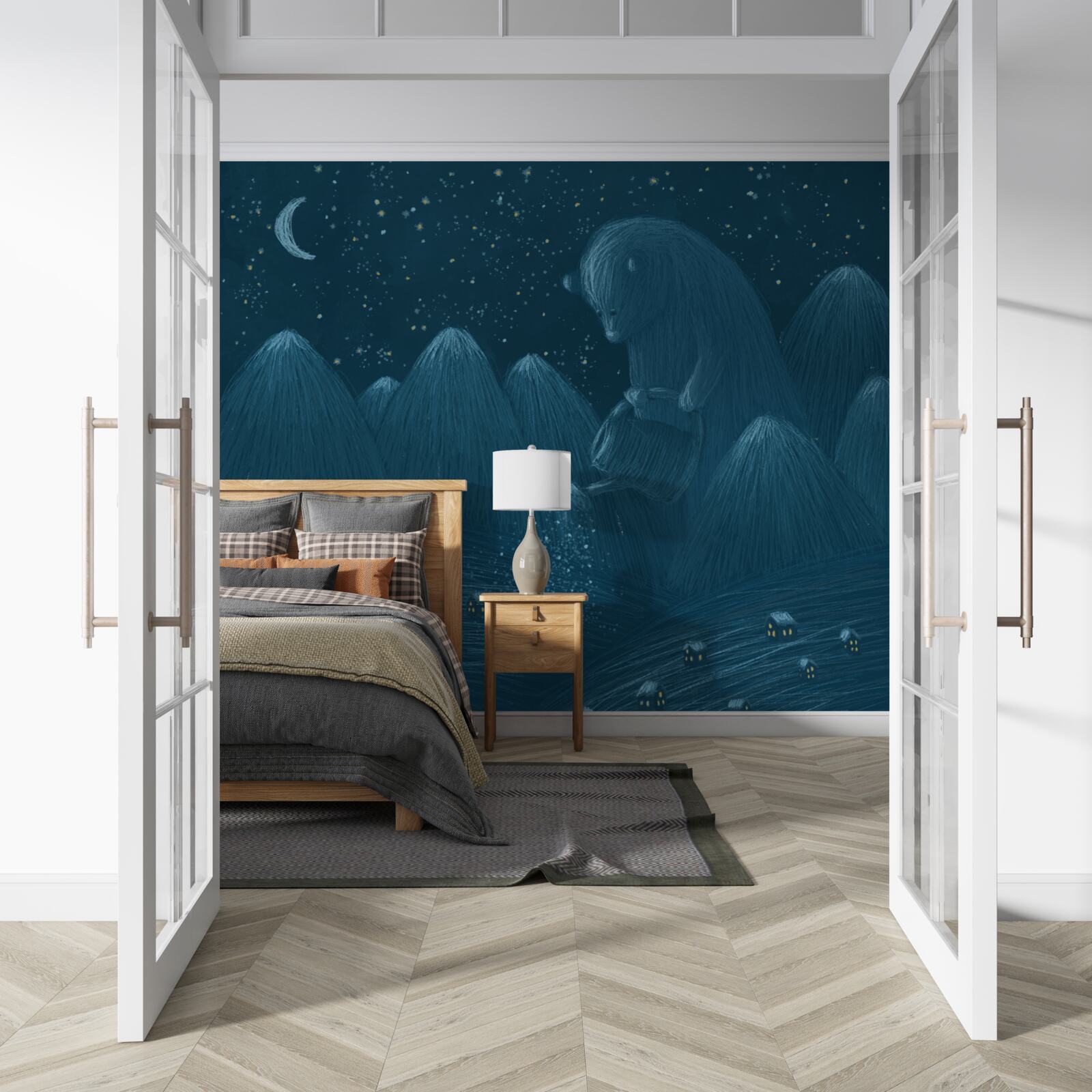 Фотошпалери глухої ночі в селі