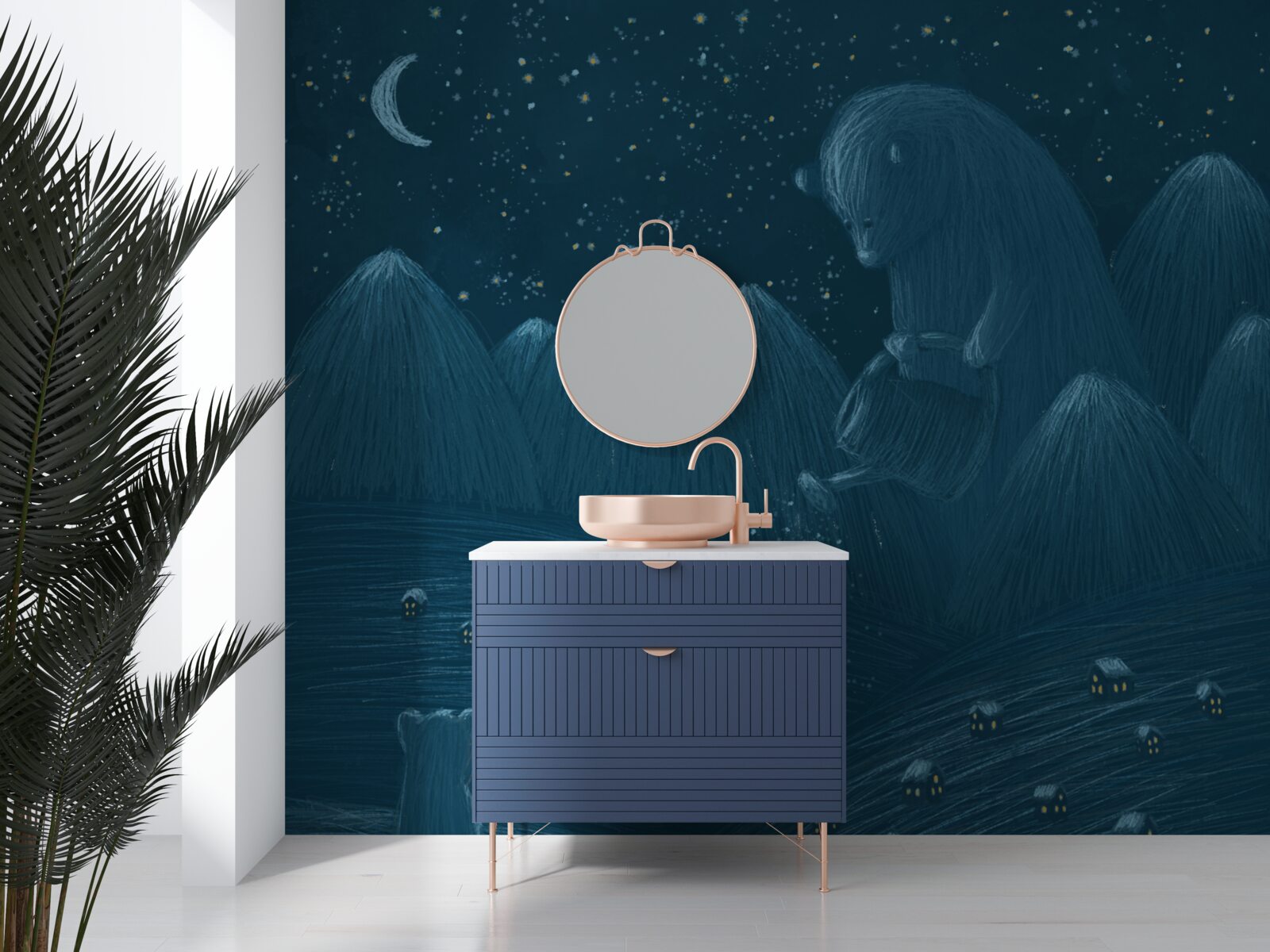 Фотошпалери глухої ночі в селі