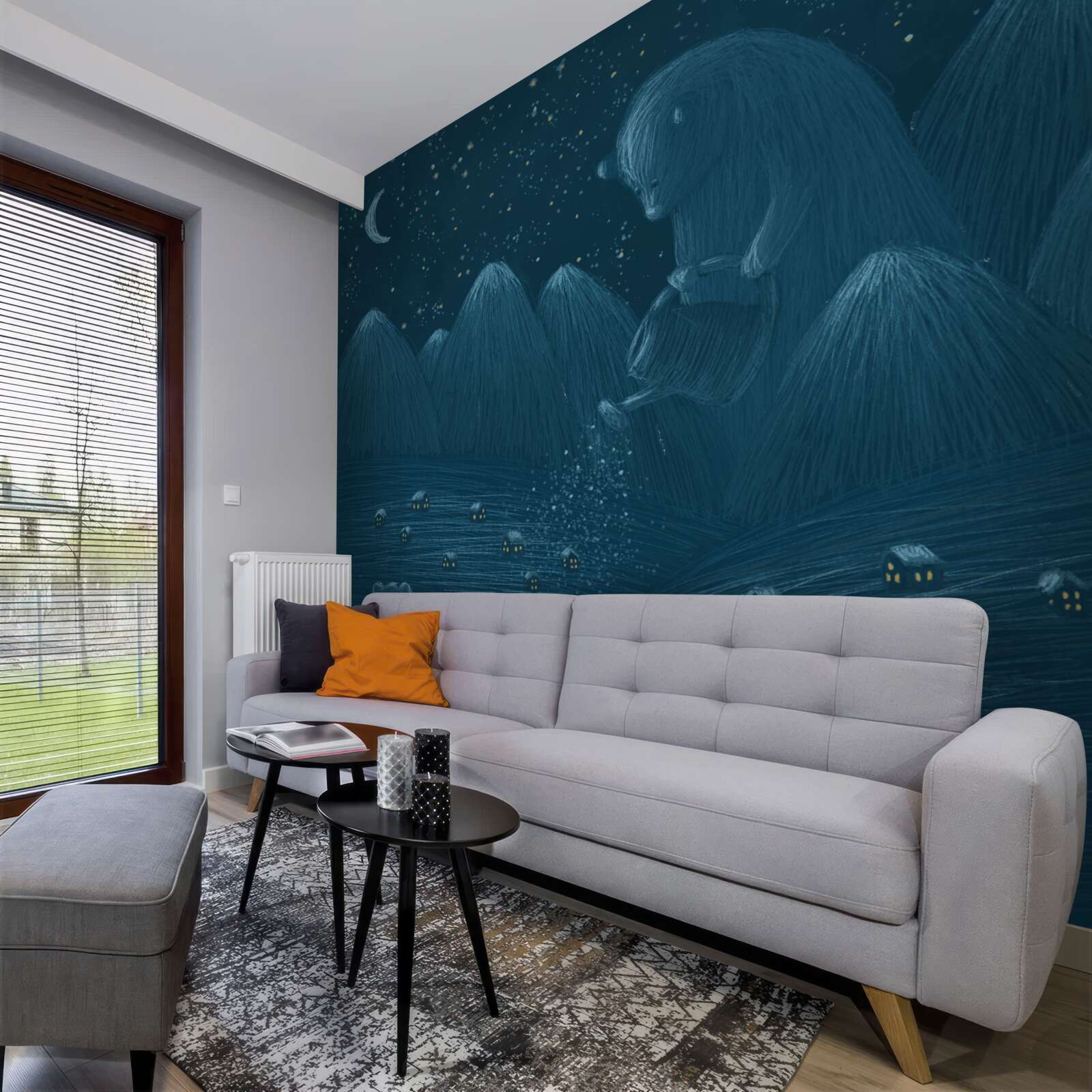 Фотошпалери глухої ночі в селі