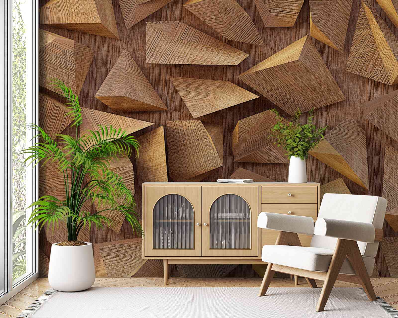 Фотошпалери різні шматки дерева