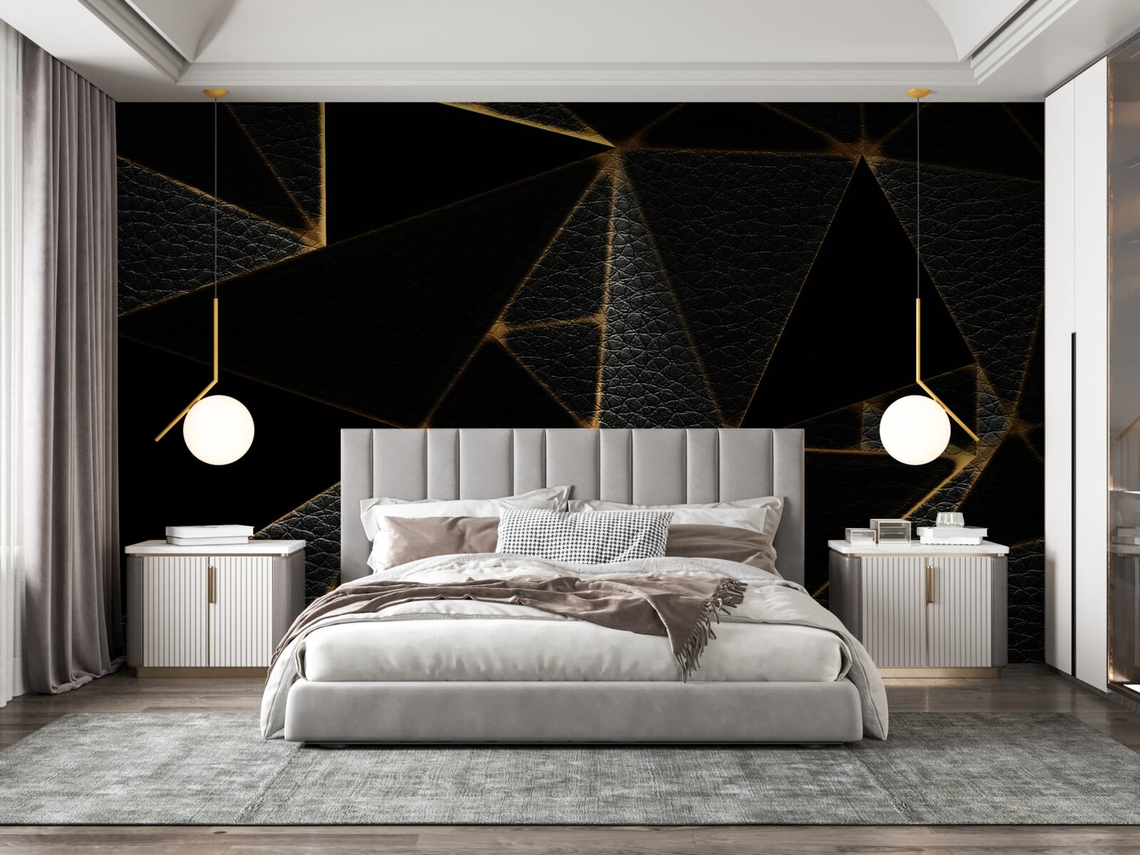 Фотошпалери скляна кришка з чорним мармуром