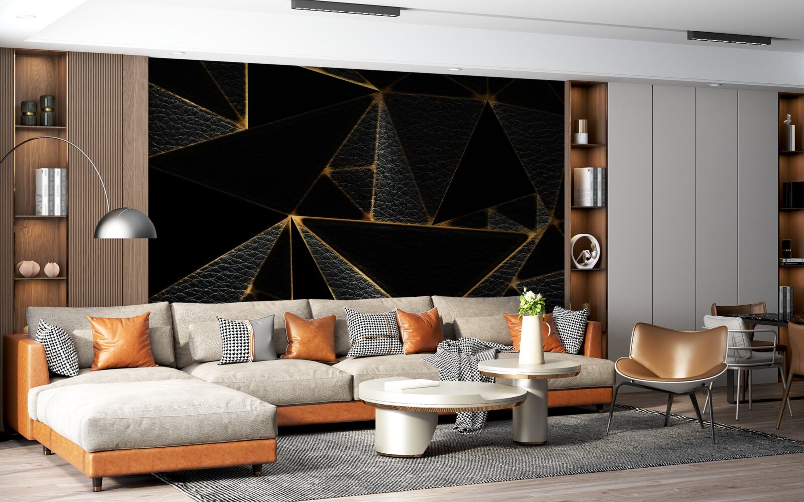 Фотошпалери скляна кришка з чорним мармуром