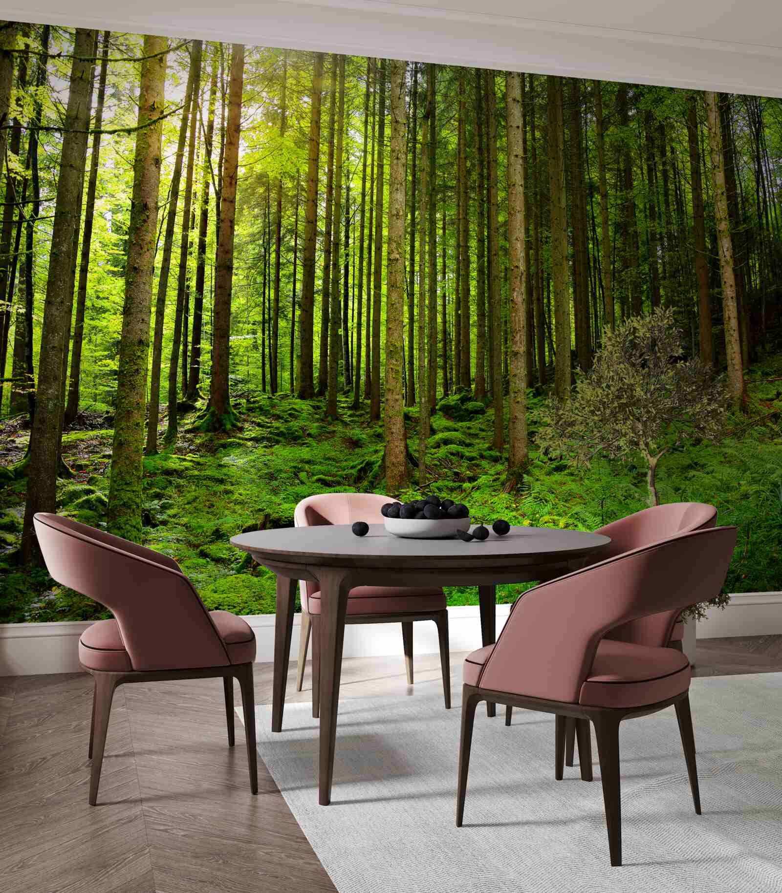 Фотошпалери сонячні промені проникають у ліс