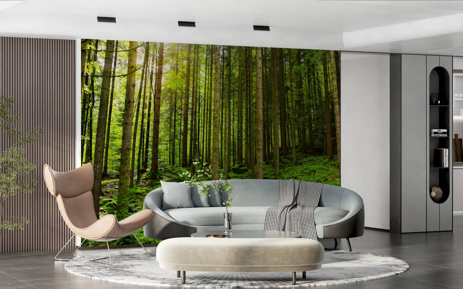 Фотошпалери сонячні промені проникають у ліс