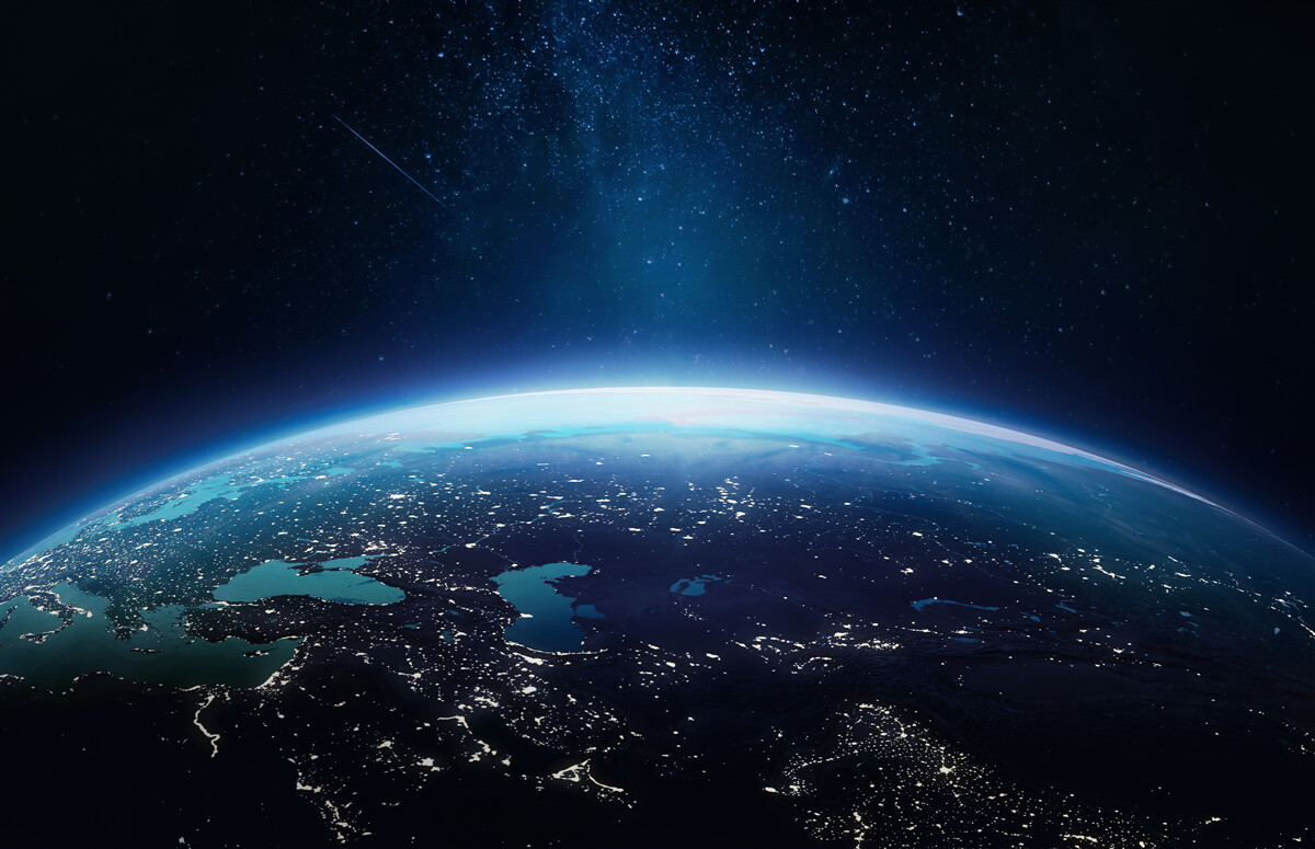 Фотошпалери нічна поверхня землі