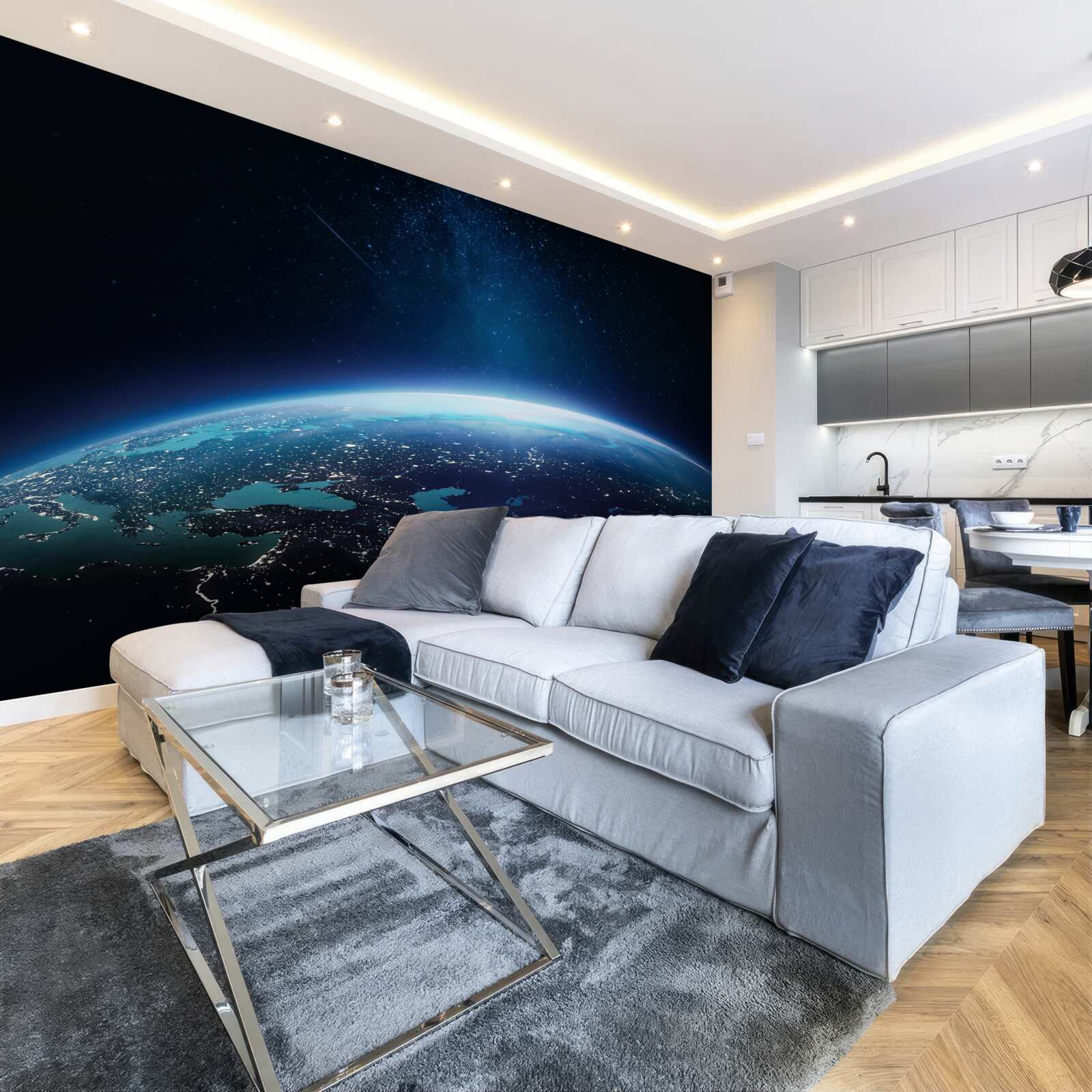 Фотошпалери нічна поверхня землі