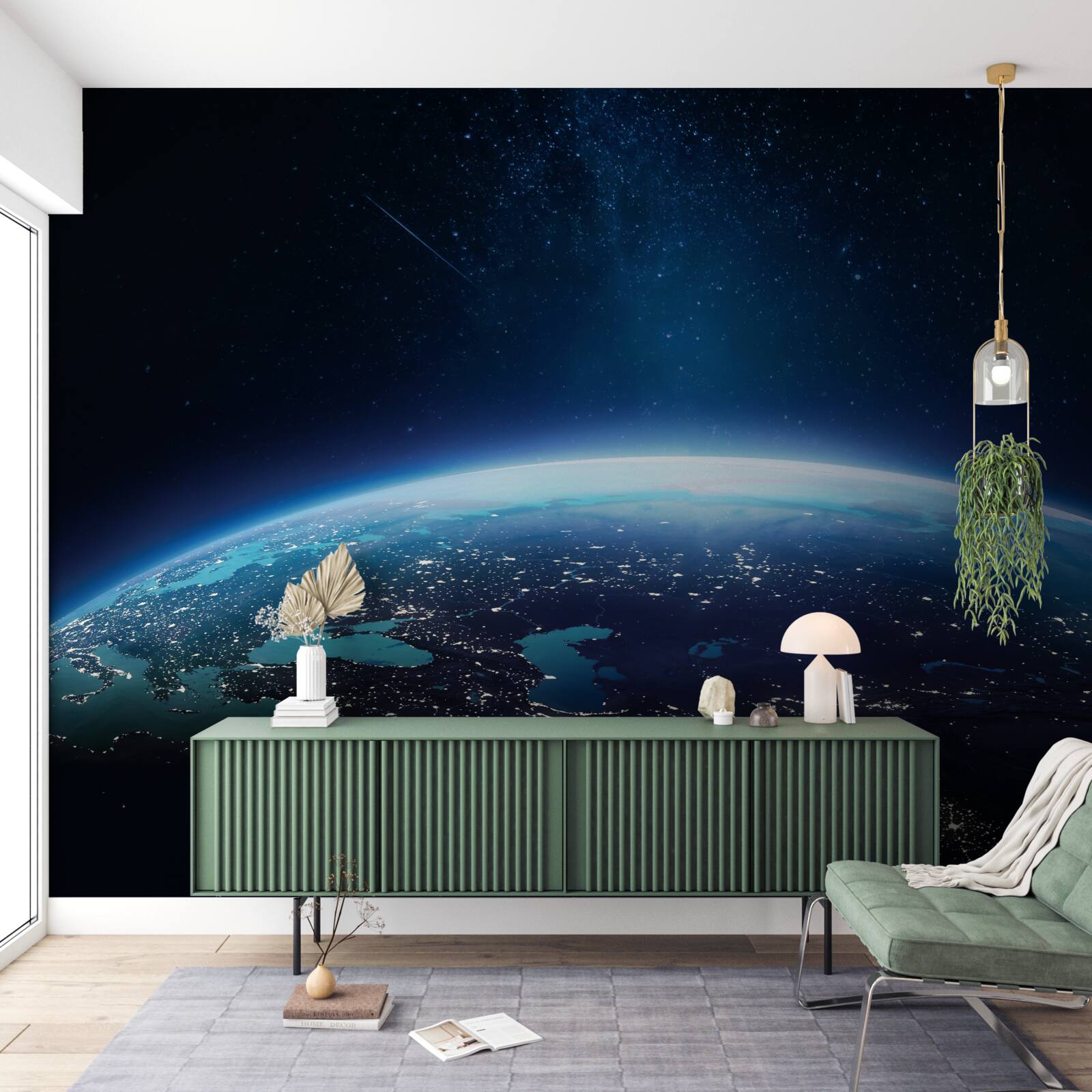 Фотошпалери нічна поверхня землі