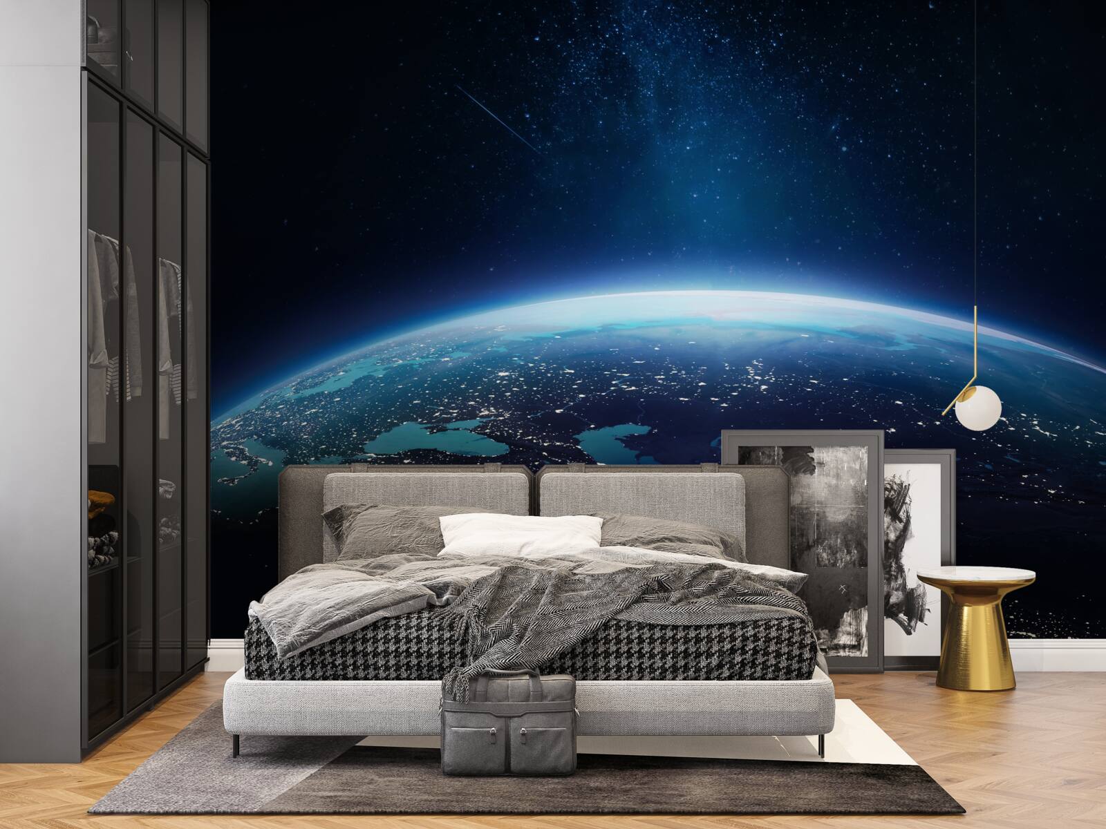 Фотошпалери нічна поверхня землі