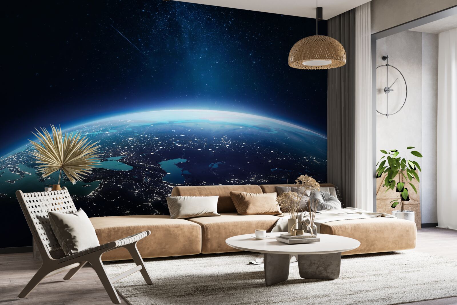 Фотошпалери нічна поверхня землі