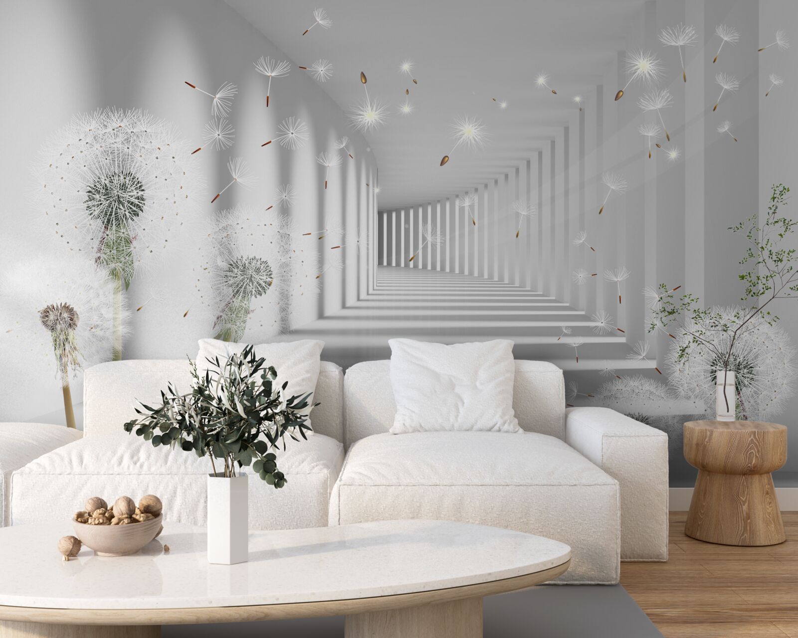 Фотошпалери нескінченний тунель, усіяний багатоніжками